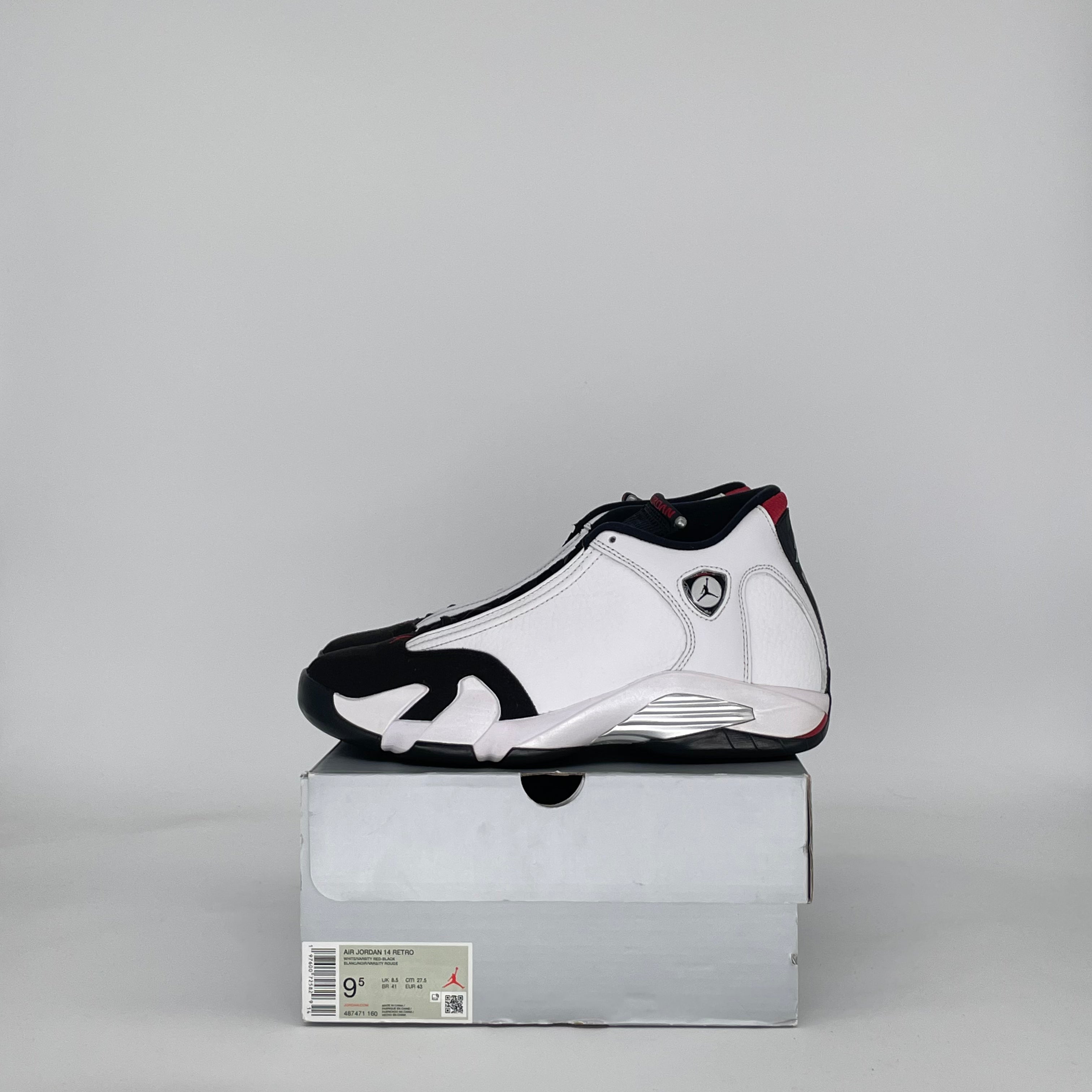 AIR JORDAN 14 BLACK TOE (2024) 487471-160 SIZE 9.5/11W