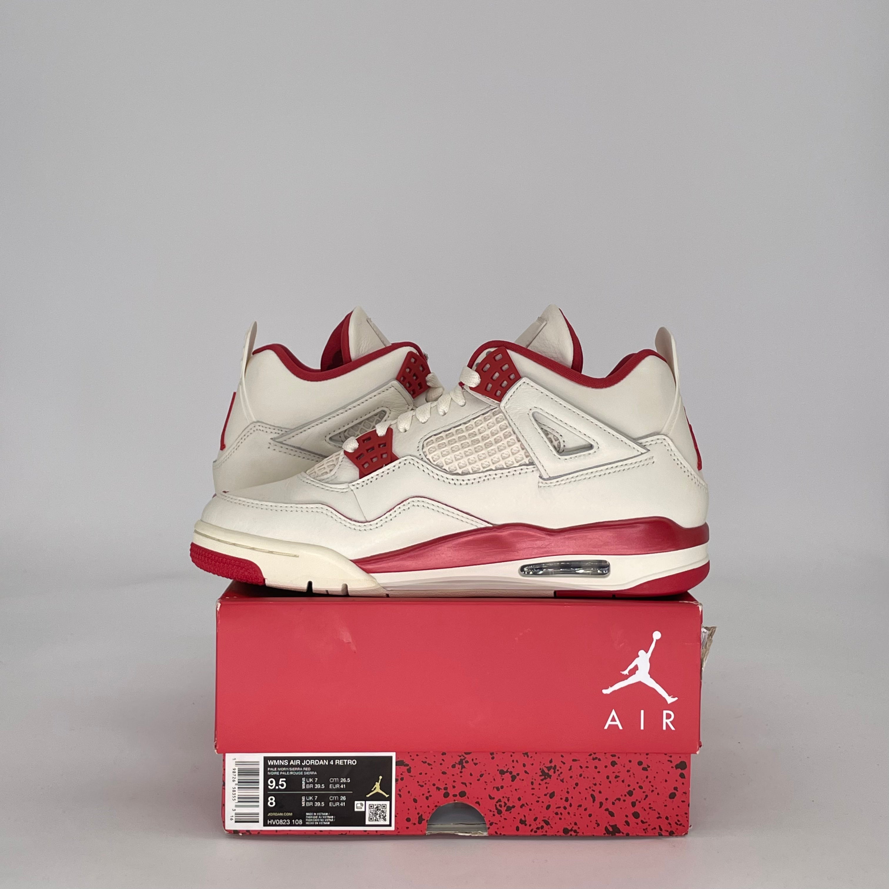 AIR JORDAN 4 VALENTINES DAY SIERRA RED HV0823-108 SIZE 8/9.5W