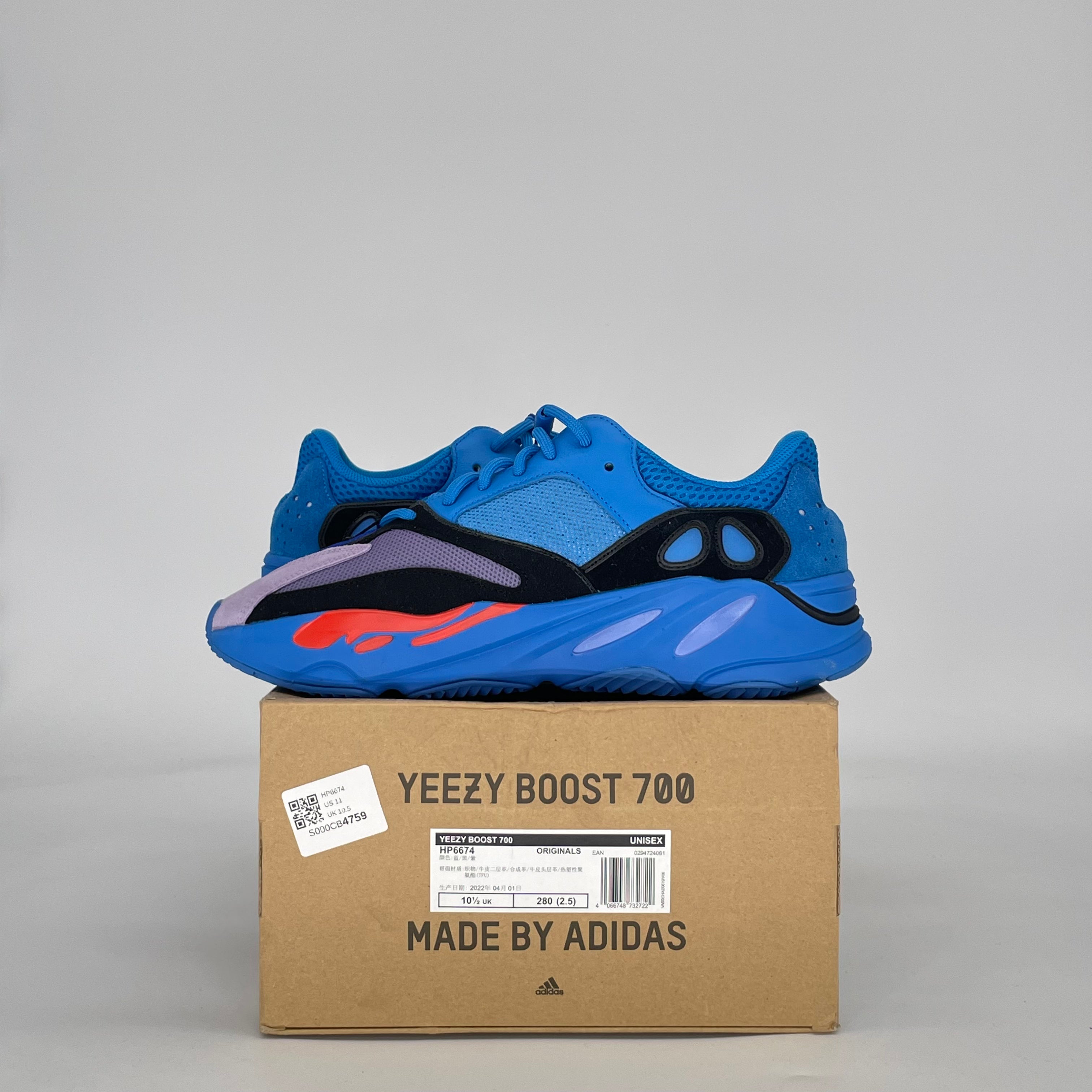 ADIDAS YEEZY BOOST 700 HI-RES BLUE HP6674 SIZE 11/12.5W
