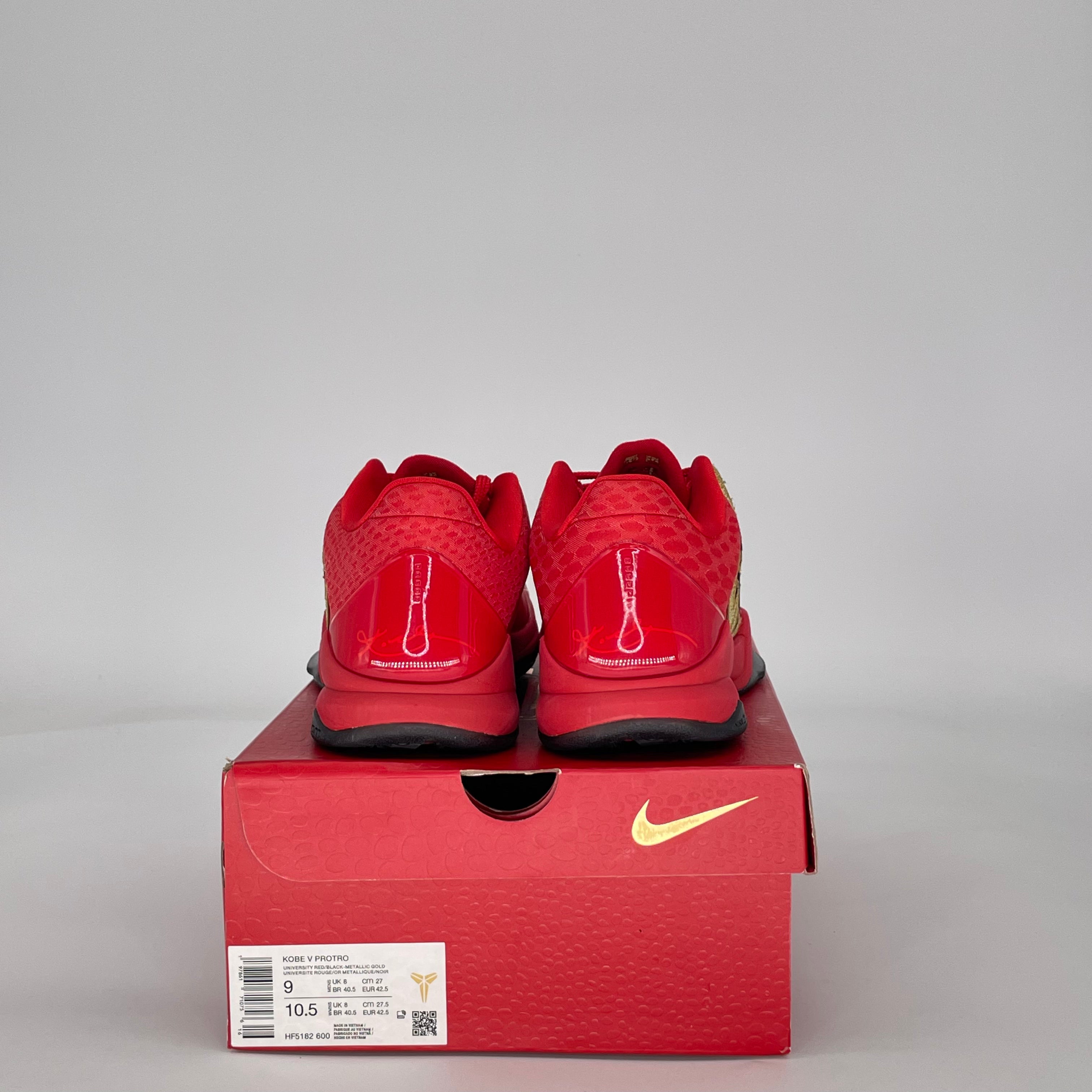 NIKE KOBE 5 YEAR OF THE MAMBA UNIVERSITY RED HF5182-600 SIZE 9/10.5W