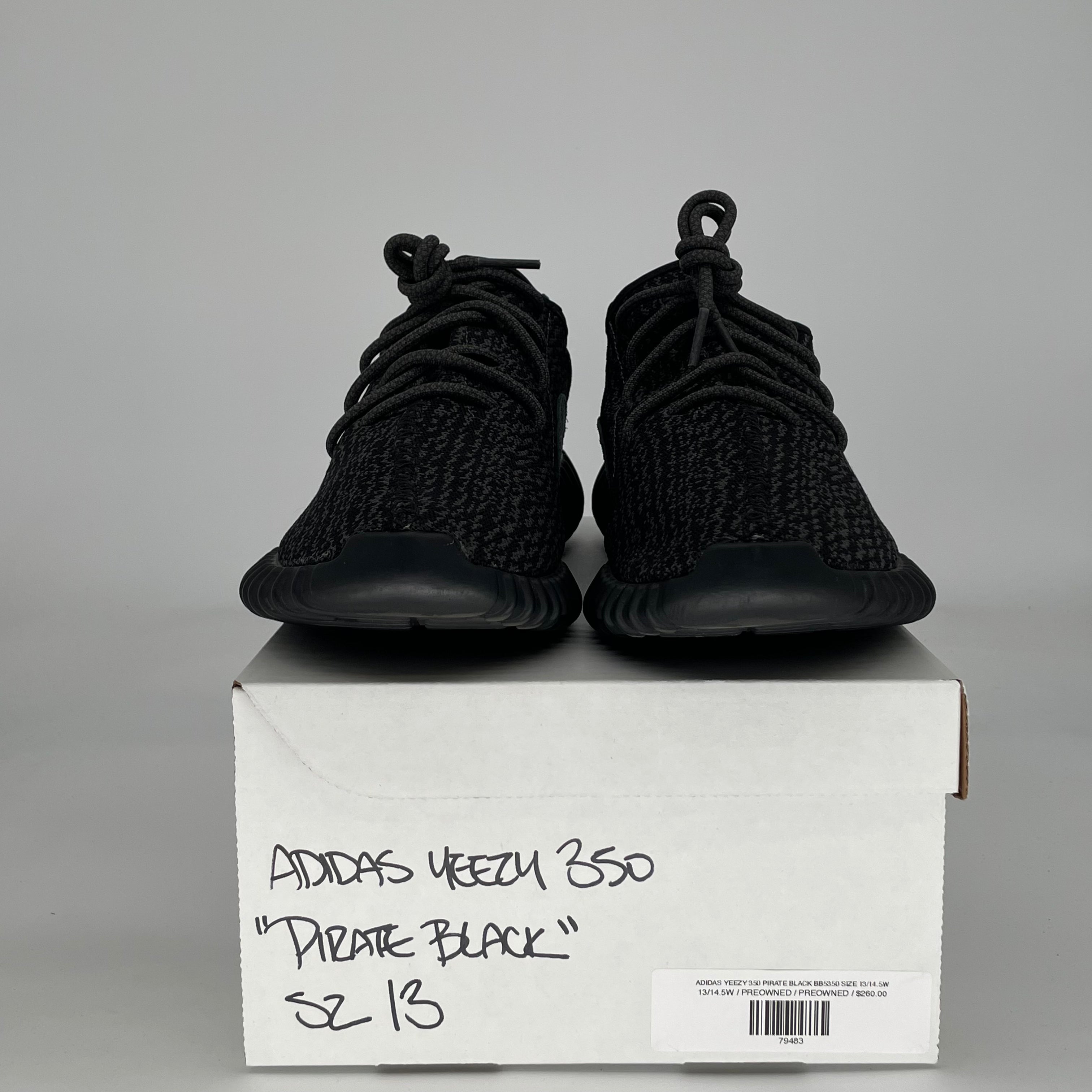 ADIDAS YEEZY 350 PIRATE BLACK (2023) BB5350 SIZE 13/14.5W