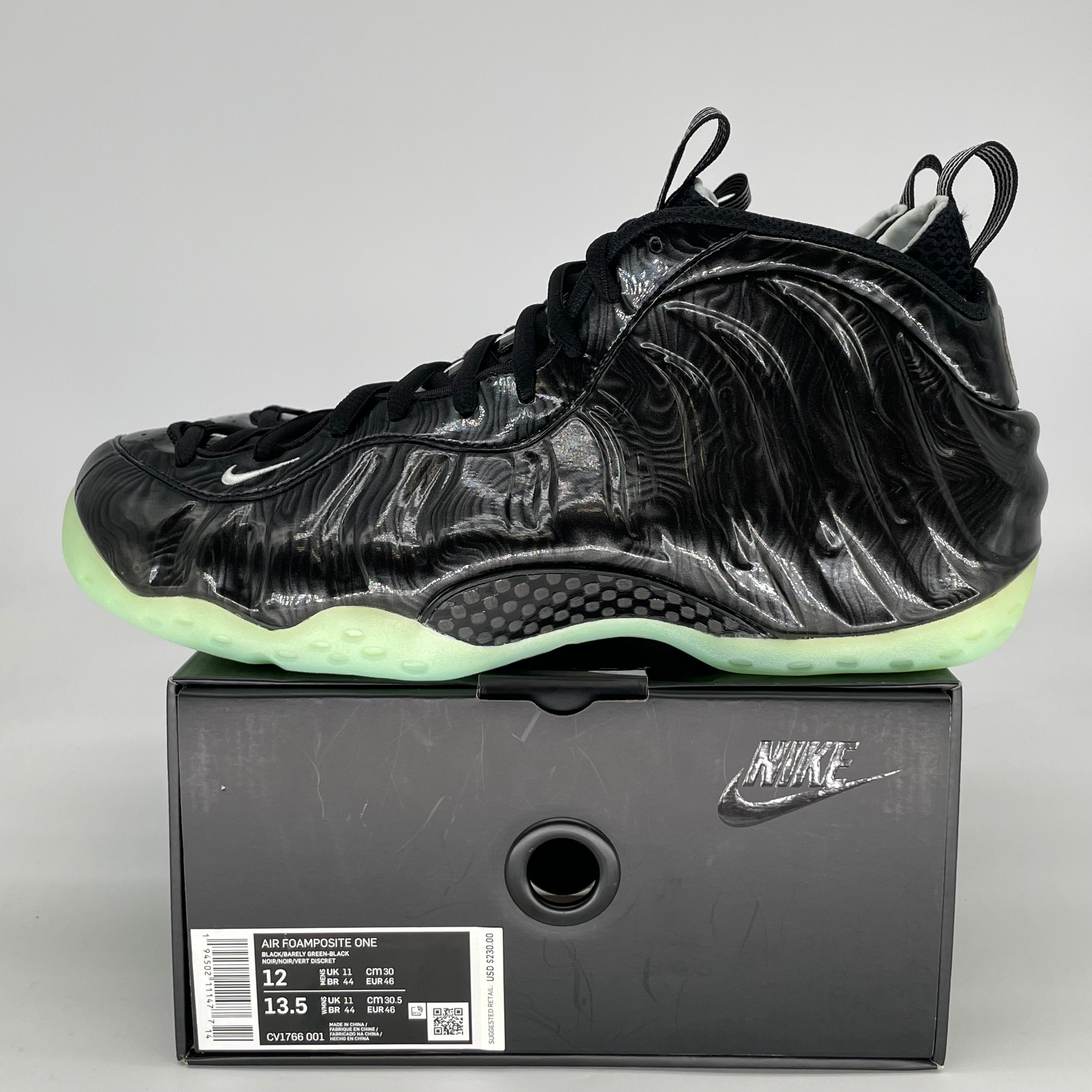 NIKE AIR FOAMPOSITE ONE ALL-STAR CV1766-001 SIZE 12/13.5W