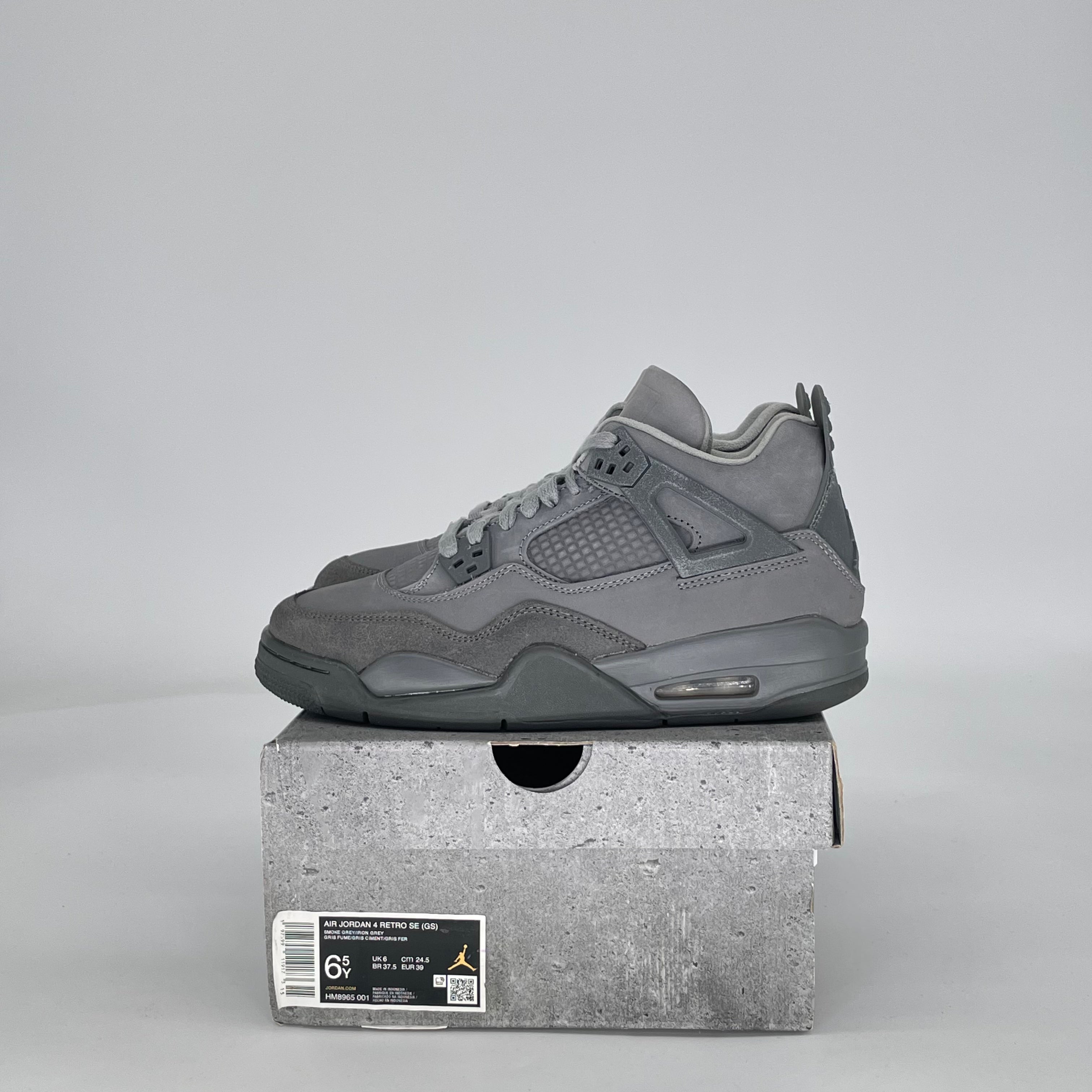 AIR JORDAN 4 PARIS OLYMPICS WET CEMENT HM8965-001 SIZE 6.5/8W GS