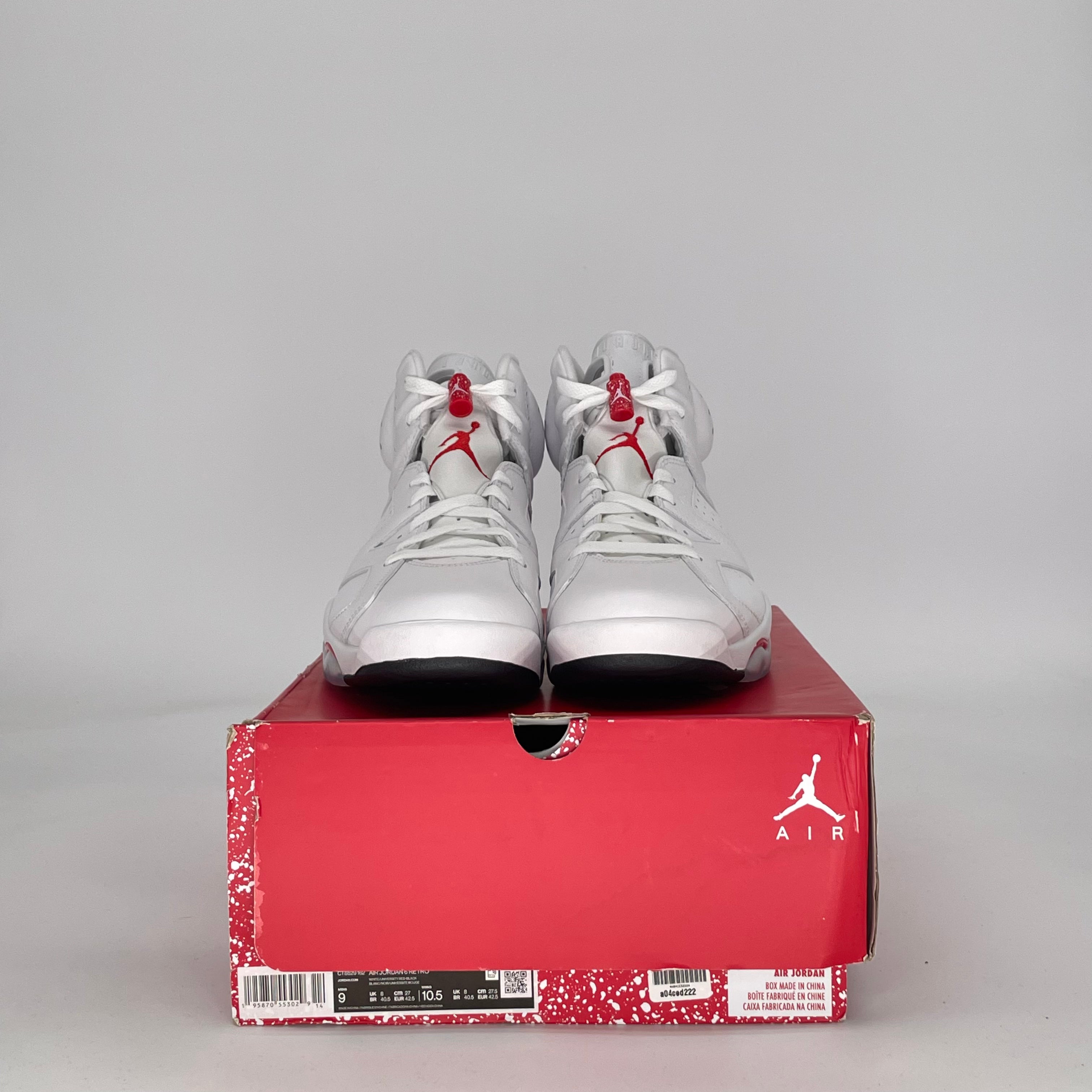 AIR JORDAN 6 RED OREO CT8529-162 SIZE 9/10.5W