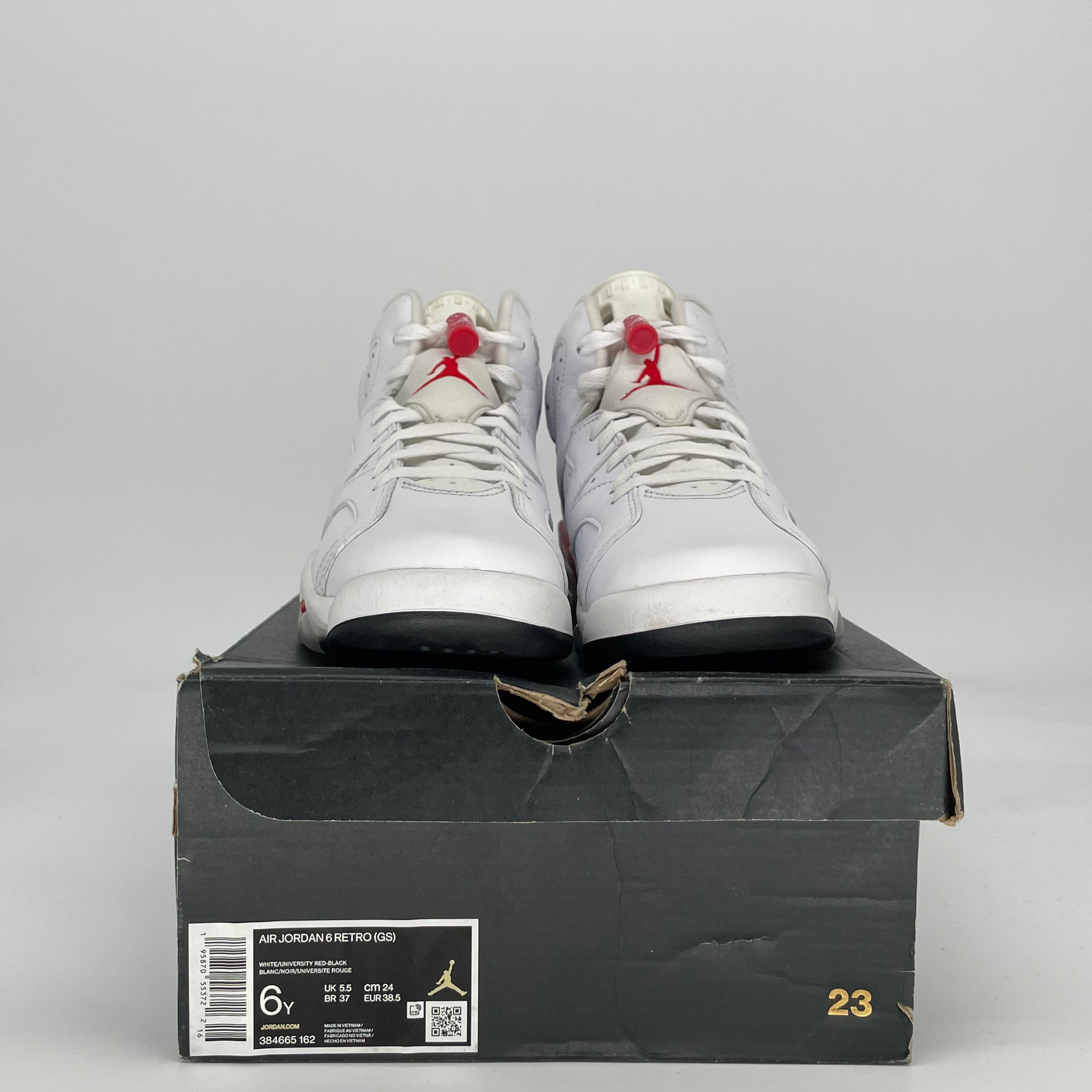 AIR JORDAN 6 RED OREO 384665-132 SIZE 6/7.5W