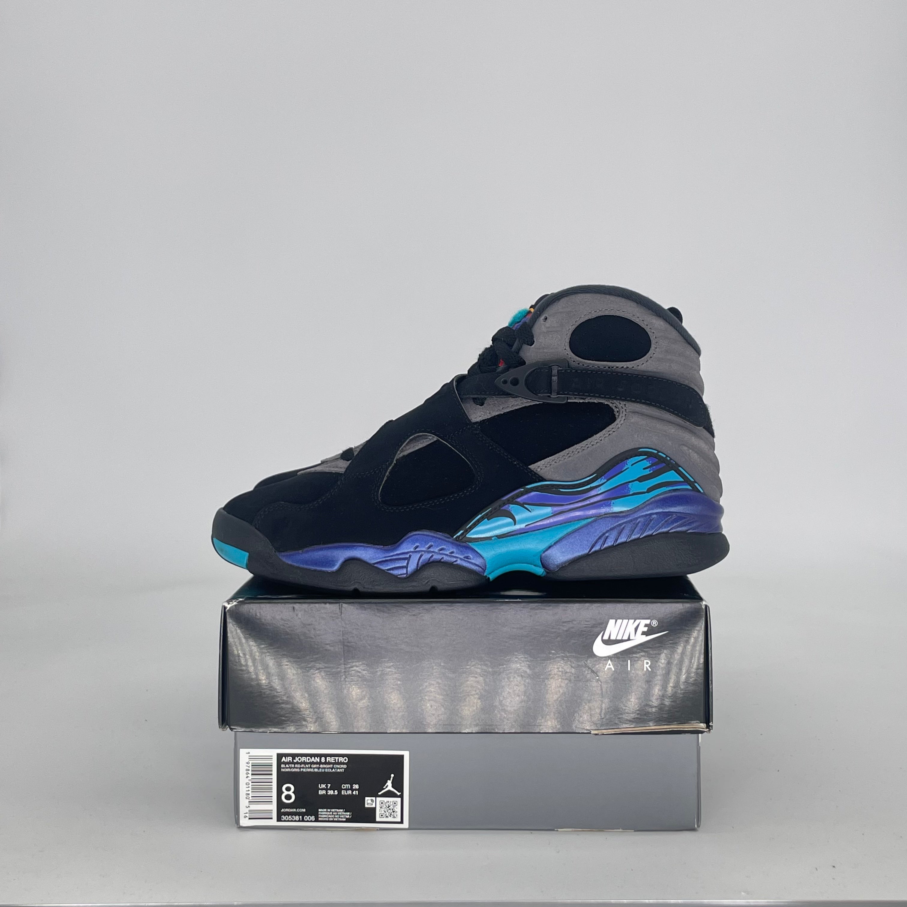 AIR JORDAN 8 AQUA 305381-006 SIZE 8/9.5W