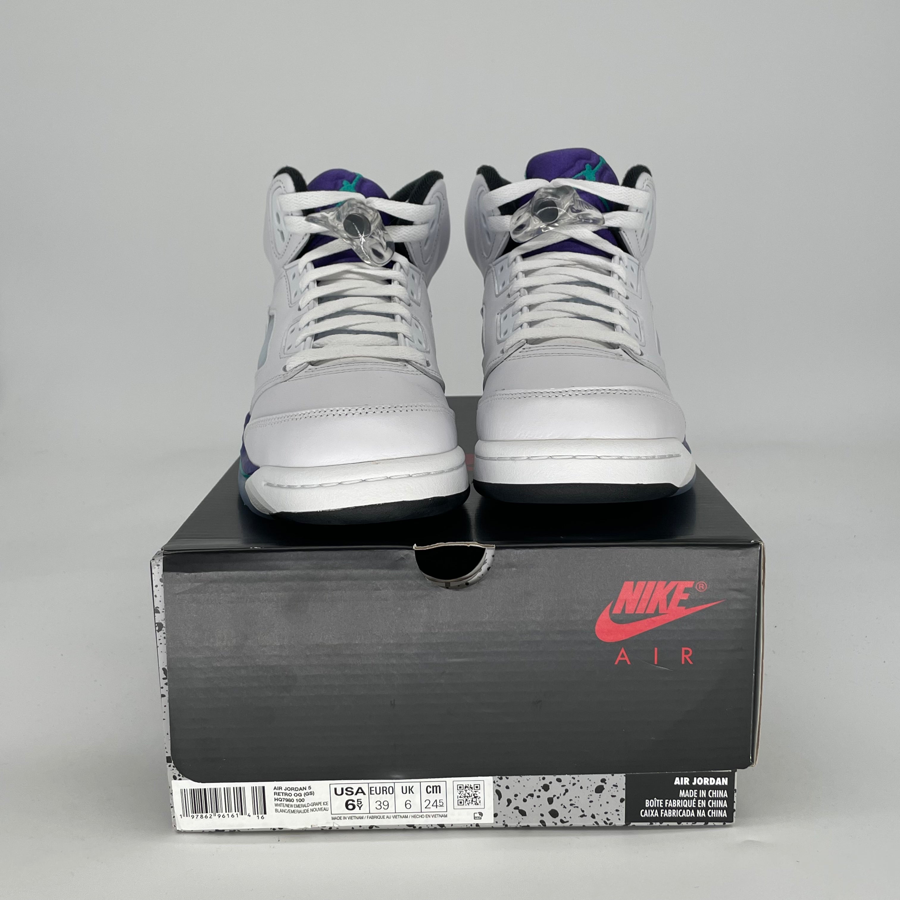 AIR JORDAN 5 GRAPE HQ7980-100 SIZE 6.5/8W