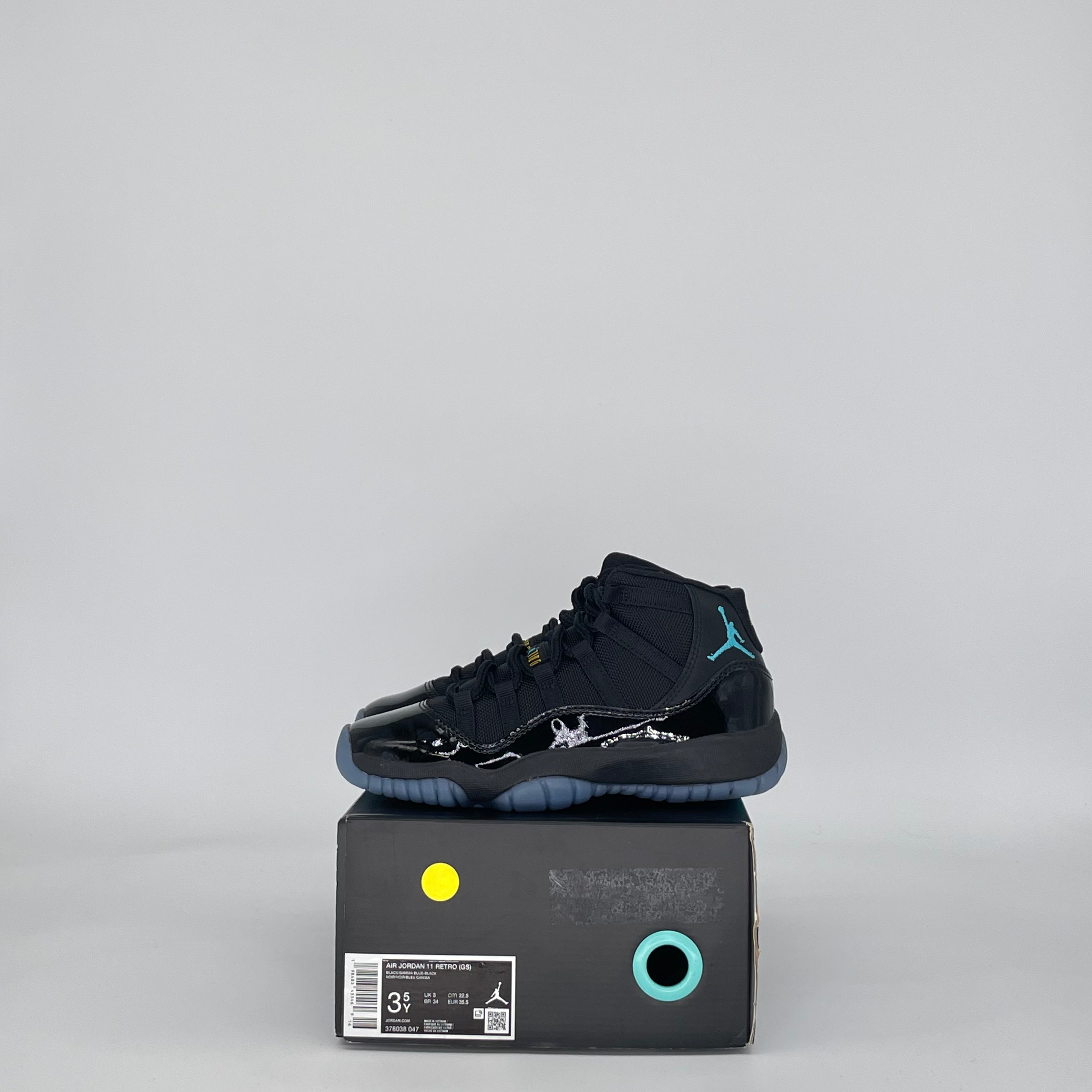 AIR JORDAN 11 GAMMA BLUE 378038-047 SIZE 3.5/5W GS