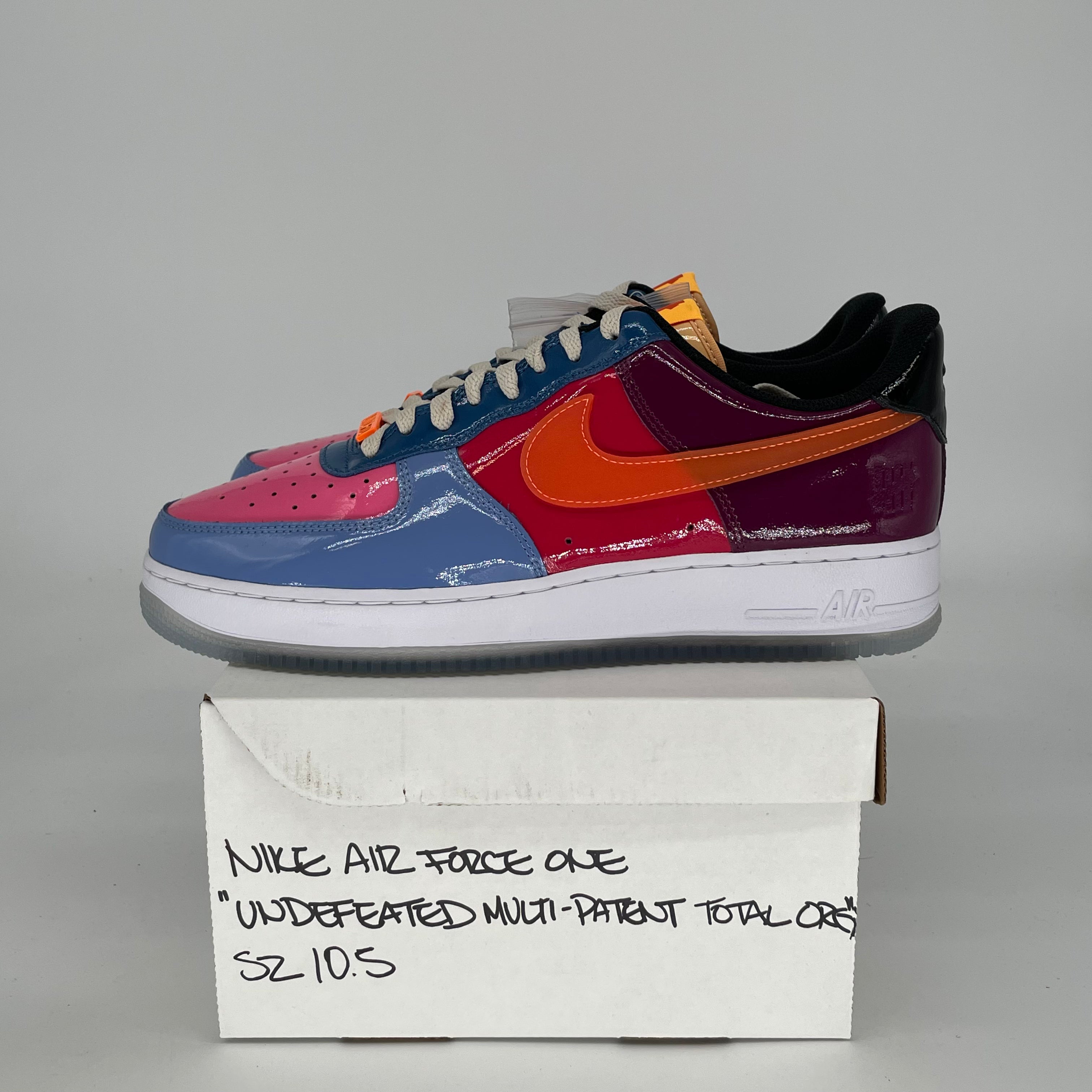 NIKE AIR FORCE 1 LOW UNDEFEATED MULTI-PATENT TOTAL ORANGE DV5255-400 SIZE 10.5/12W