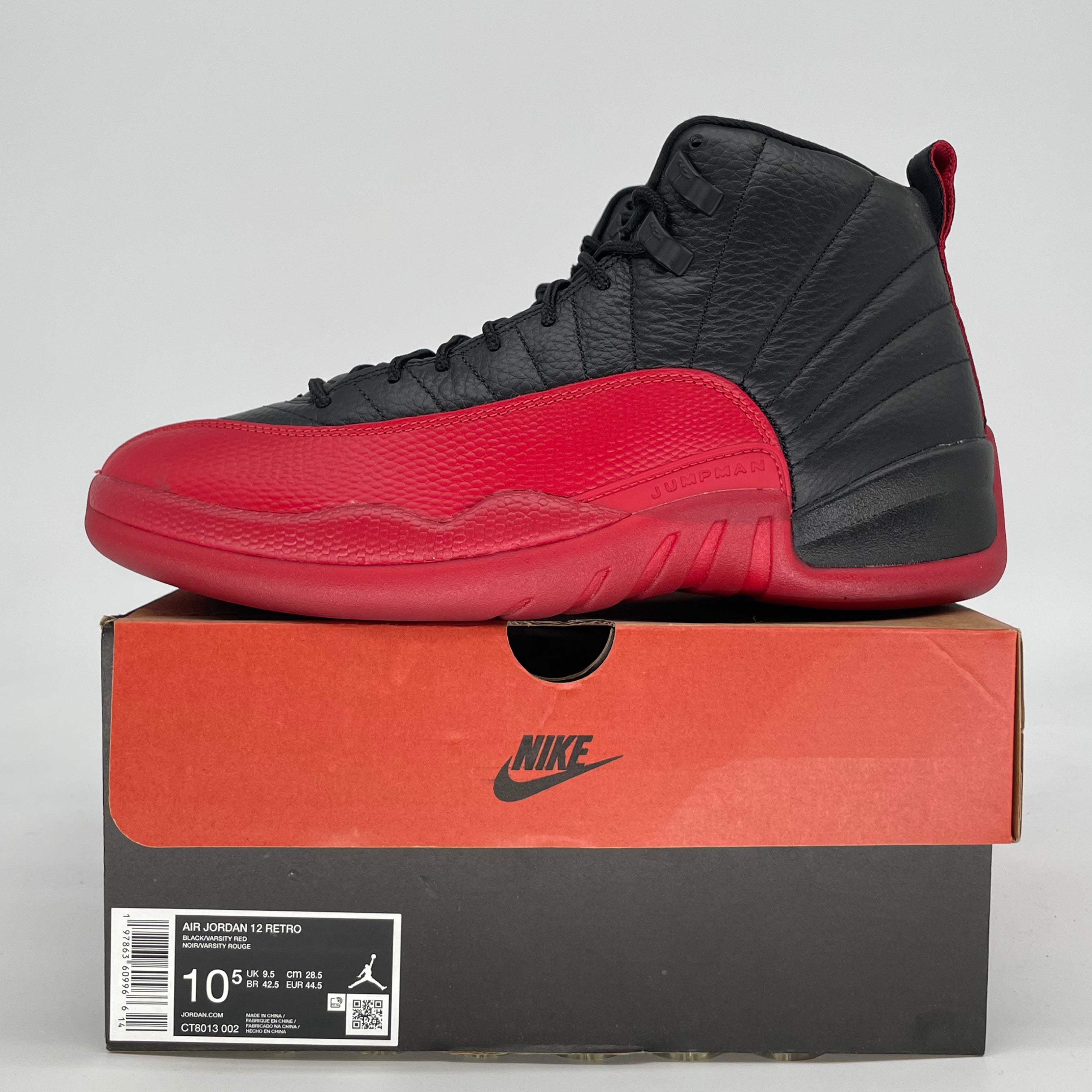 AIR JORDAN 12 FLU GAME CT8013-002 SIZE 10.5/12W