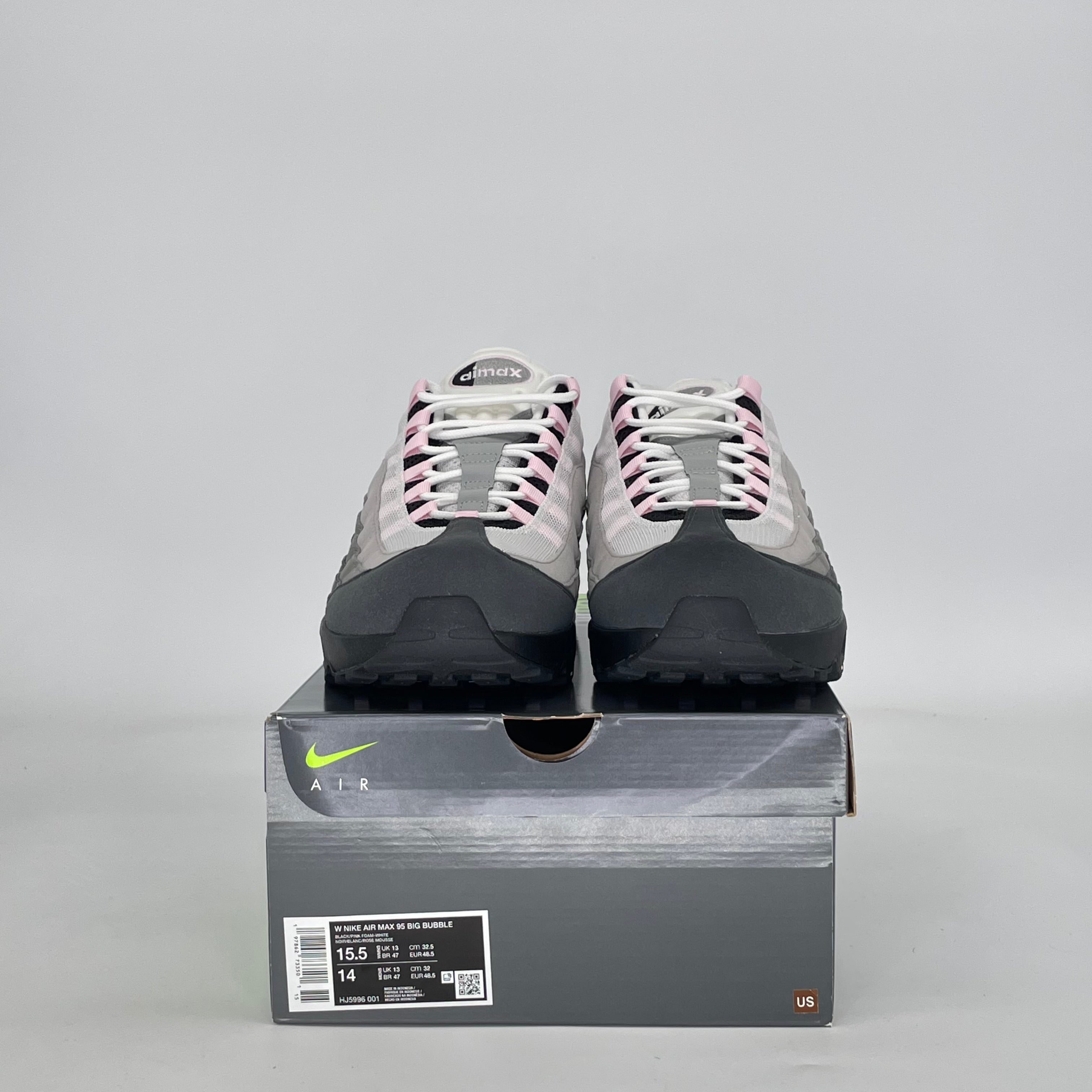 NIKE AIR MAX 95 OG BIG BUBBLE PINK FOAM W HJ5996-001 SIZE 14/15.5W