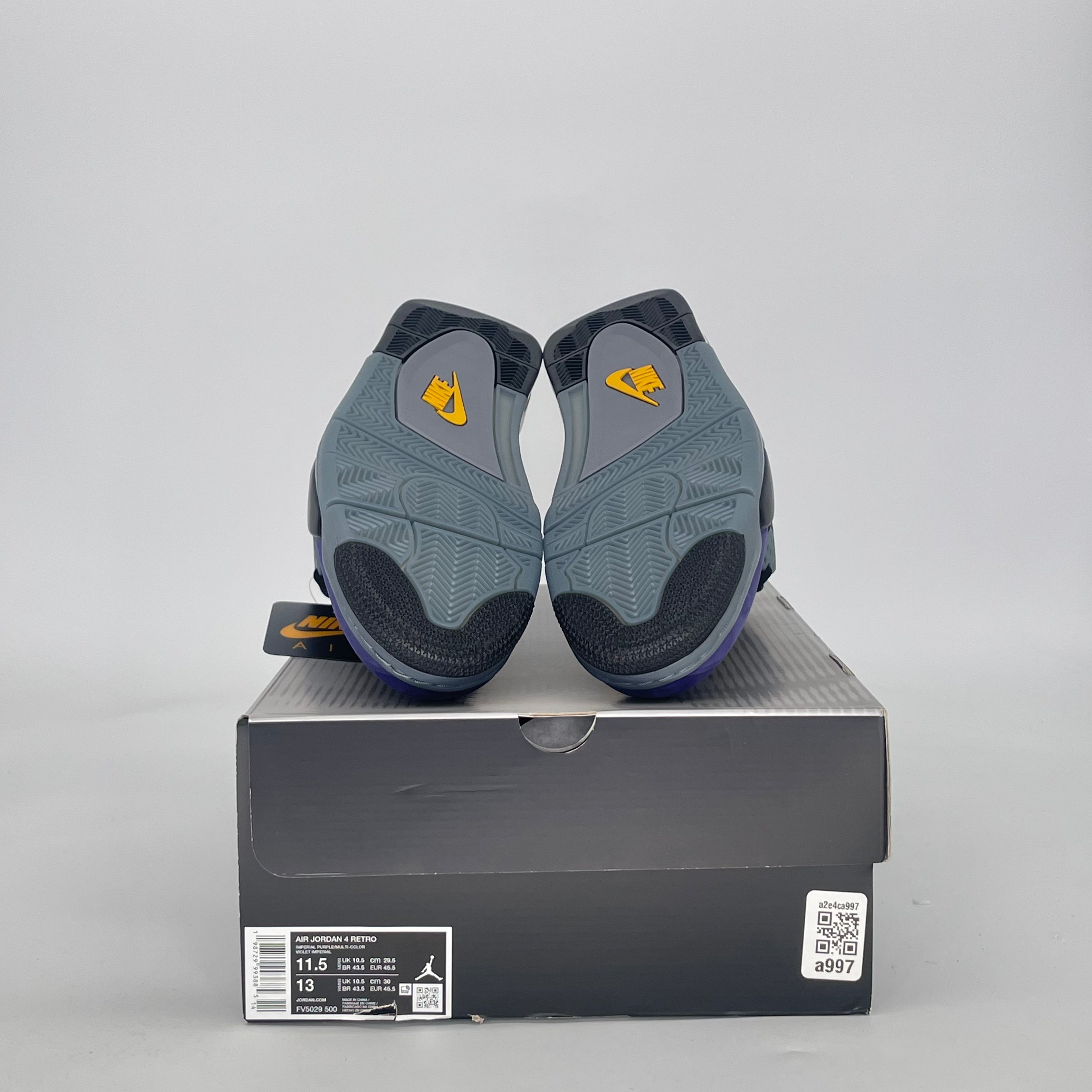 AIR JORDAN 4 LAKERS FV5029-500 SIZE 11.5/13W