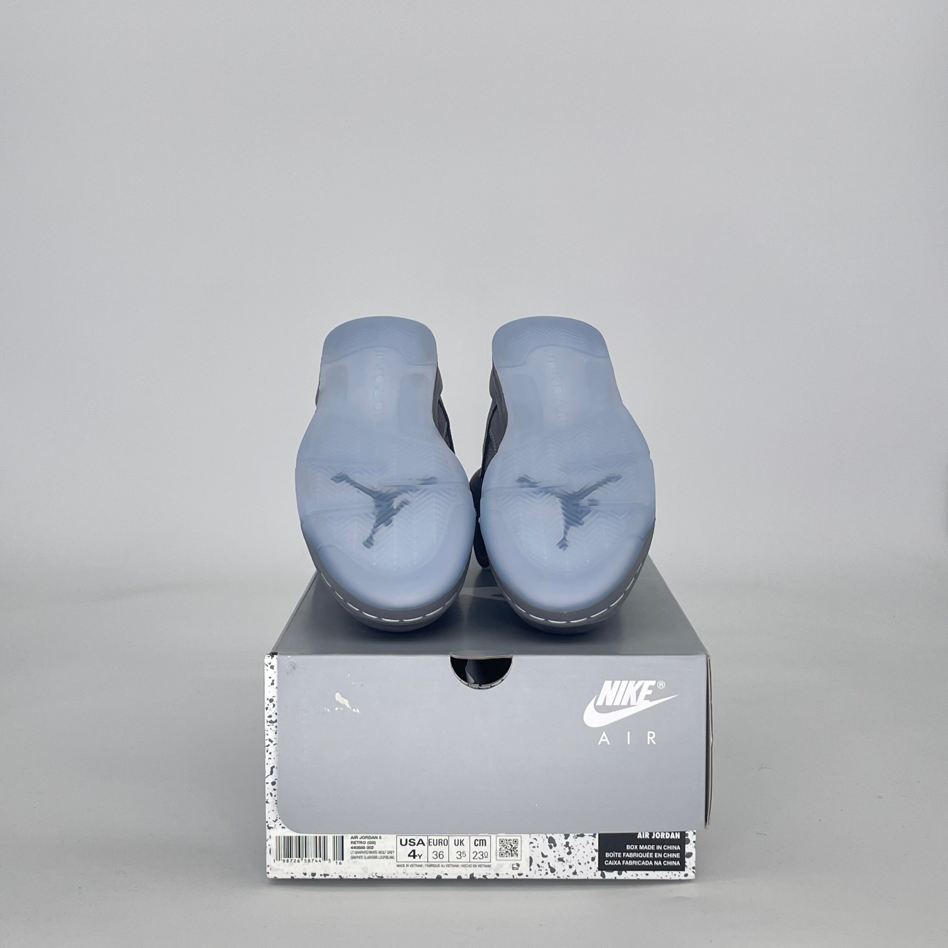 AIR JORDAN 5 WOLF GREY 440888-002 SIZE 4/5.5W GS