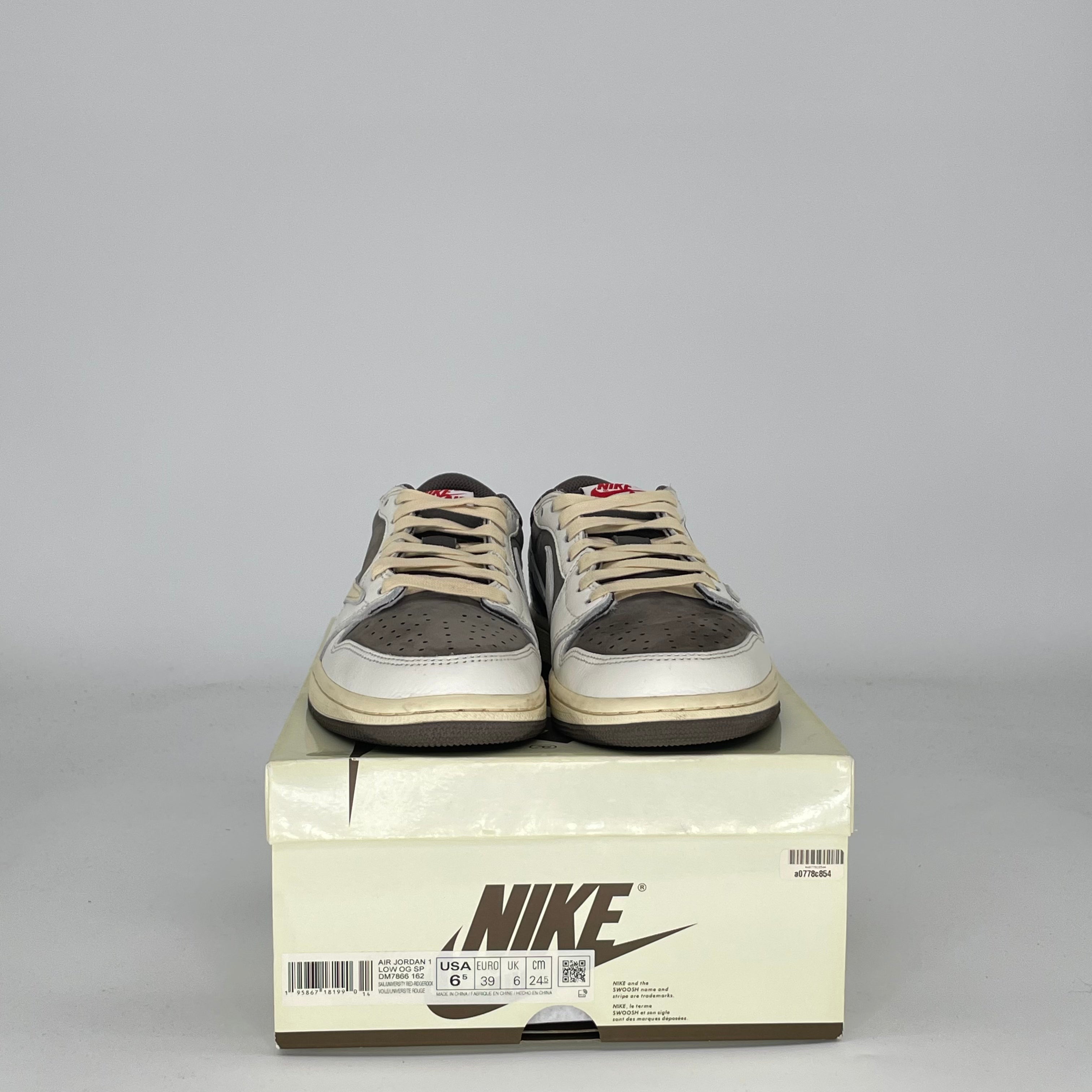 TRAVIS SCOTT X AIR JORDAN 1 LOW REVERSE MOCHA DM7866-162 SIZE 6.5/8W