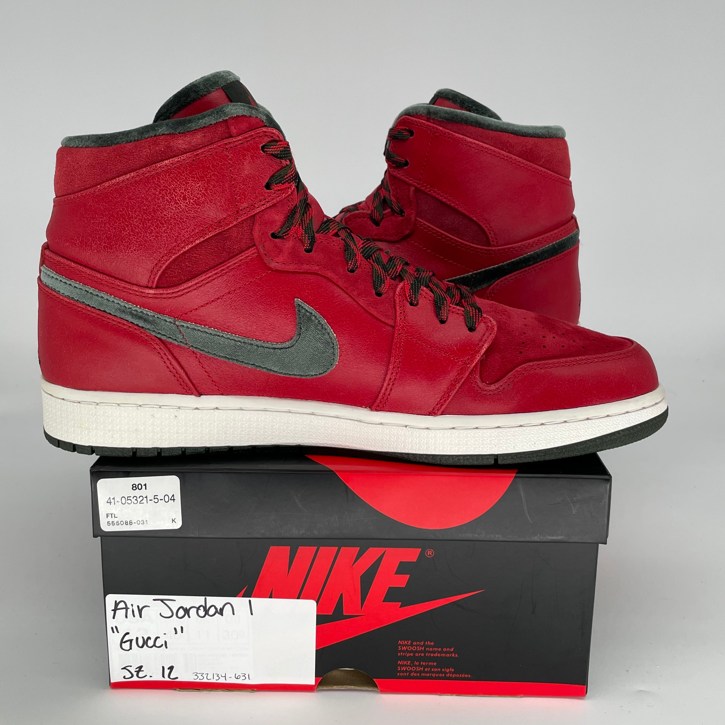 AIR JORDAN 1 GUCCI 332134-631 SIZE 12/13.5W
