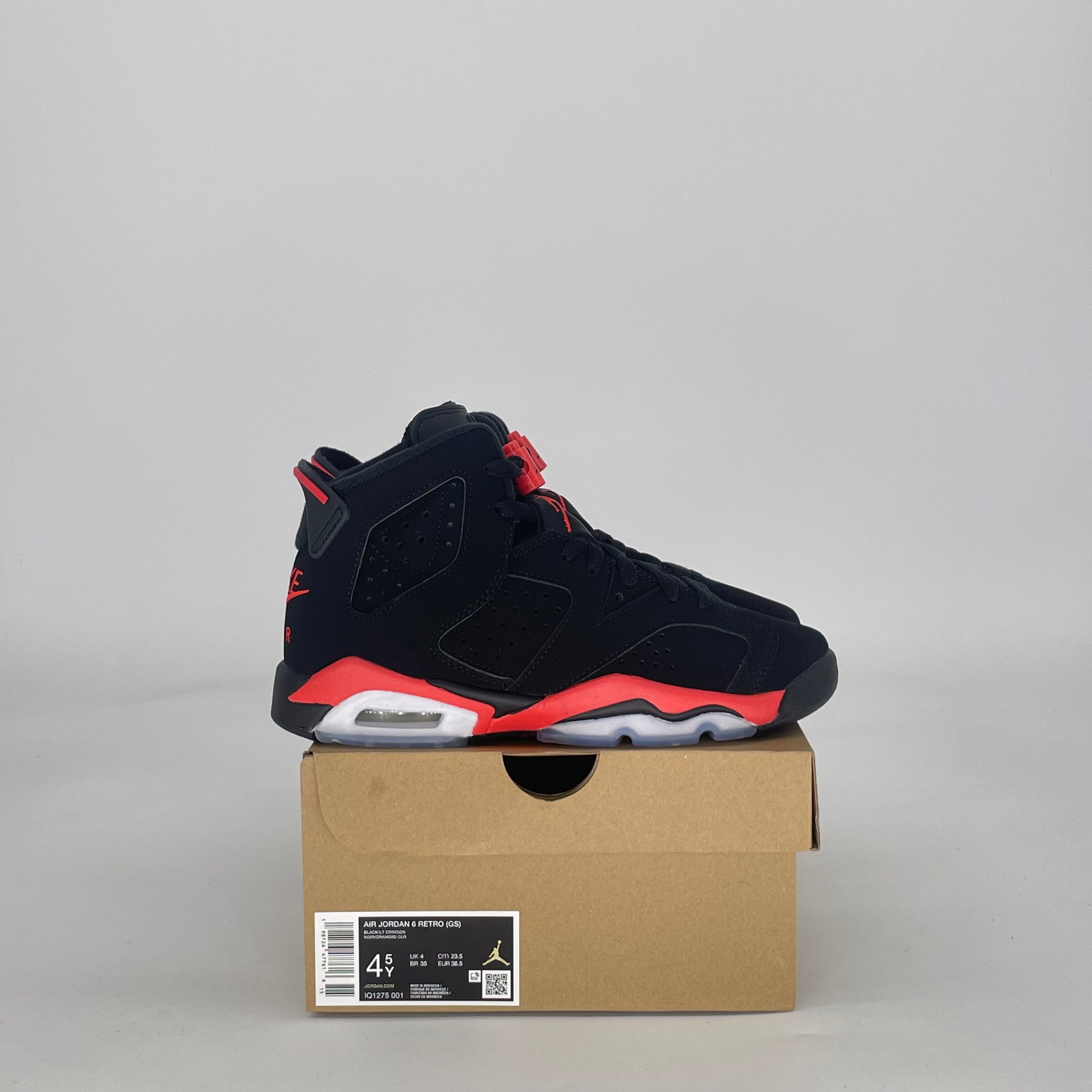 AIR JORDAN 6 INFRARED SALESMAN IQ1275-001 SIZE 4.5/6W GS