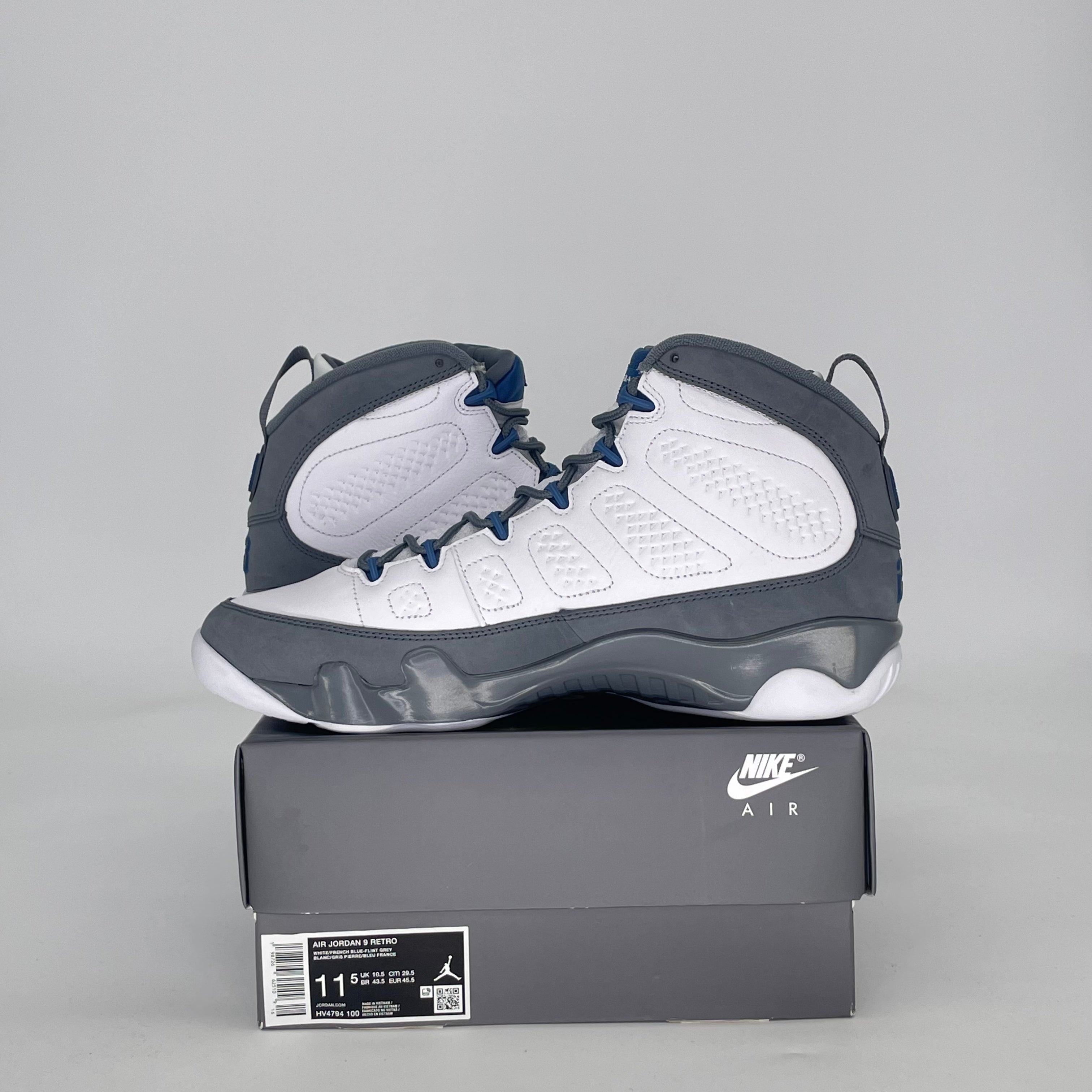AIR JORDAN 9 FLINT GREY FRENCH BLUE HV4794-100 SIZE 11.5/13W