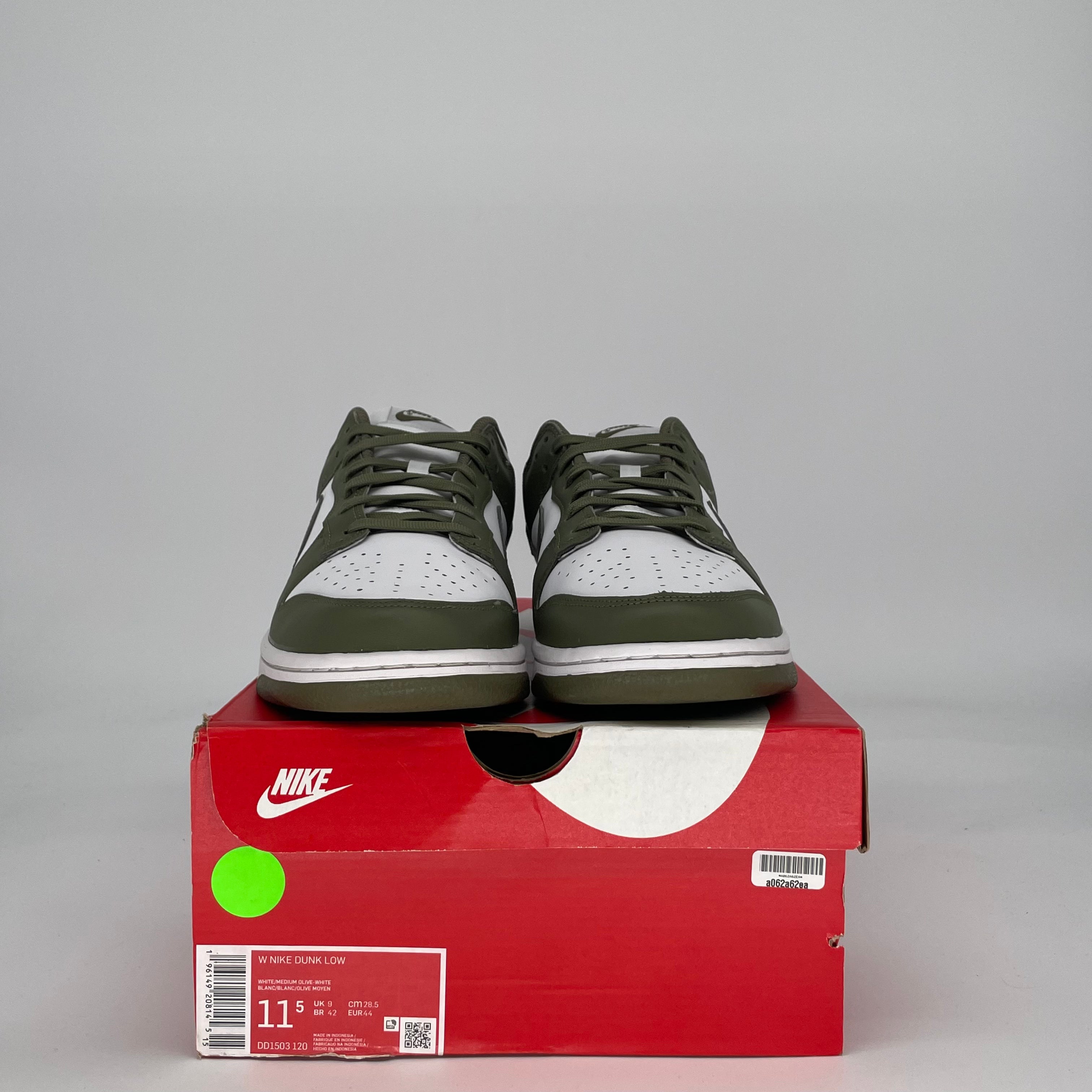 NIKE DUNK LOW MEDIUM OLIVE W DD1503-120 SIZE 10/11.5W