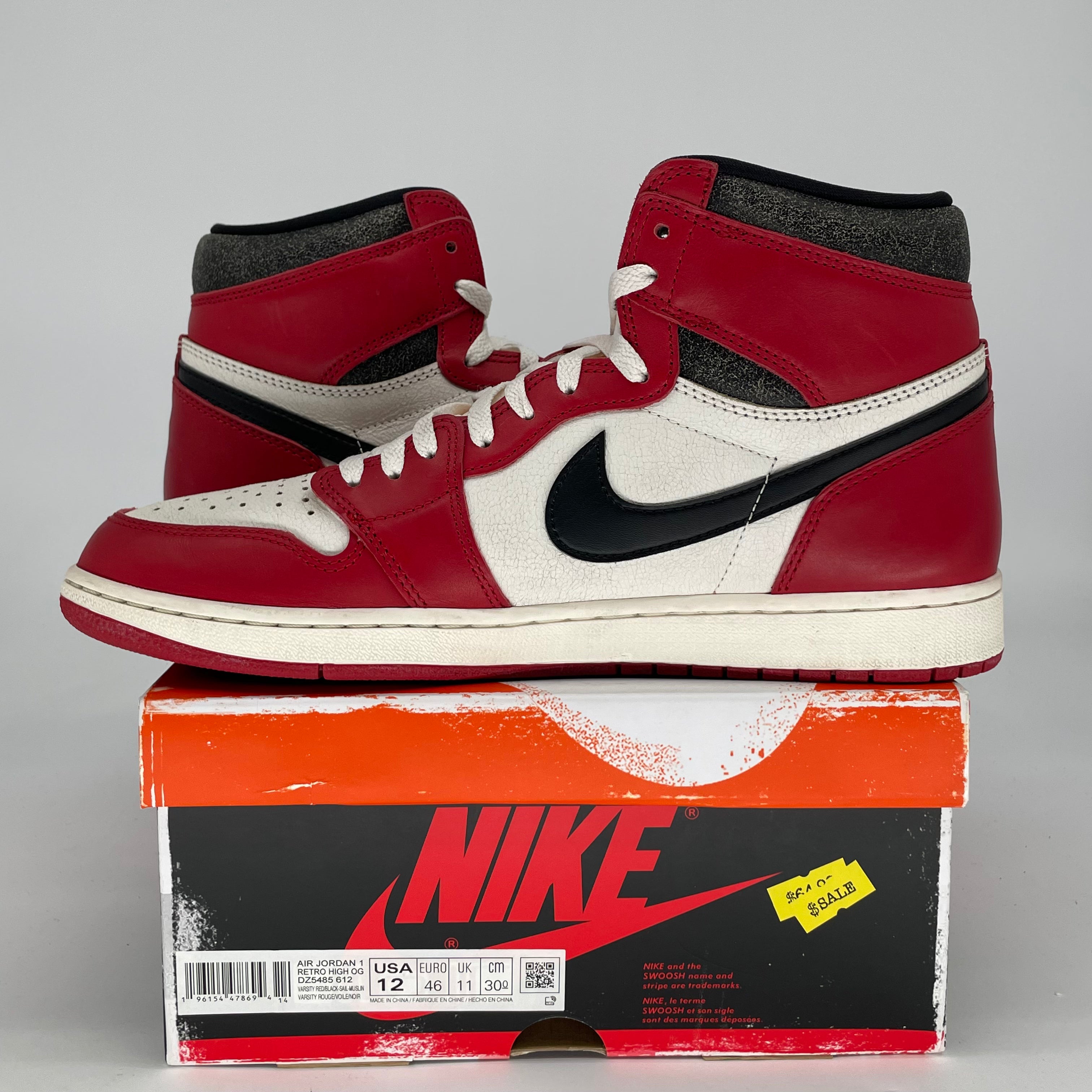 AIR JORDAN 1 CHICAGO LOST AND FOUND DZ5485-612 SIZE 12/13.5W