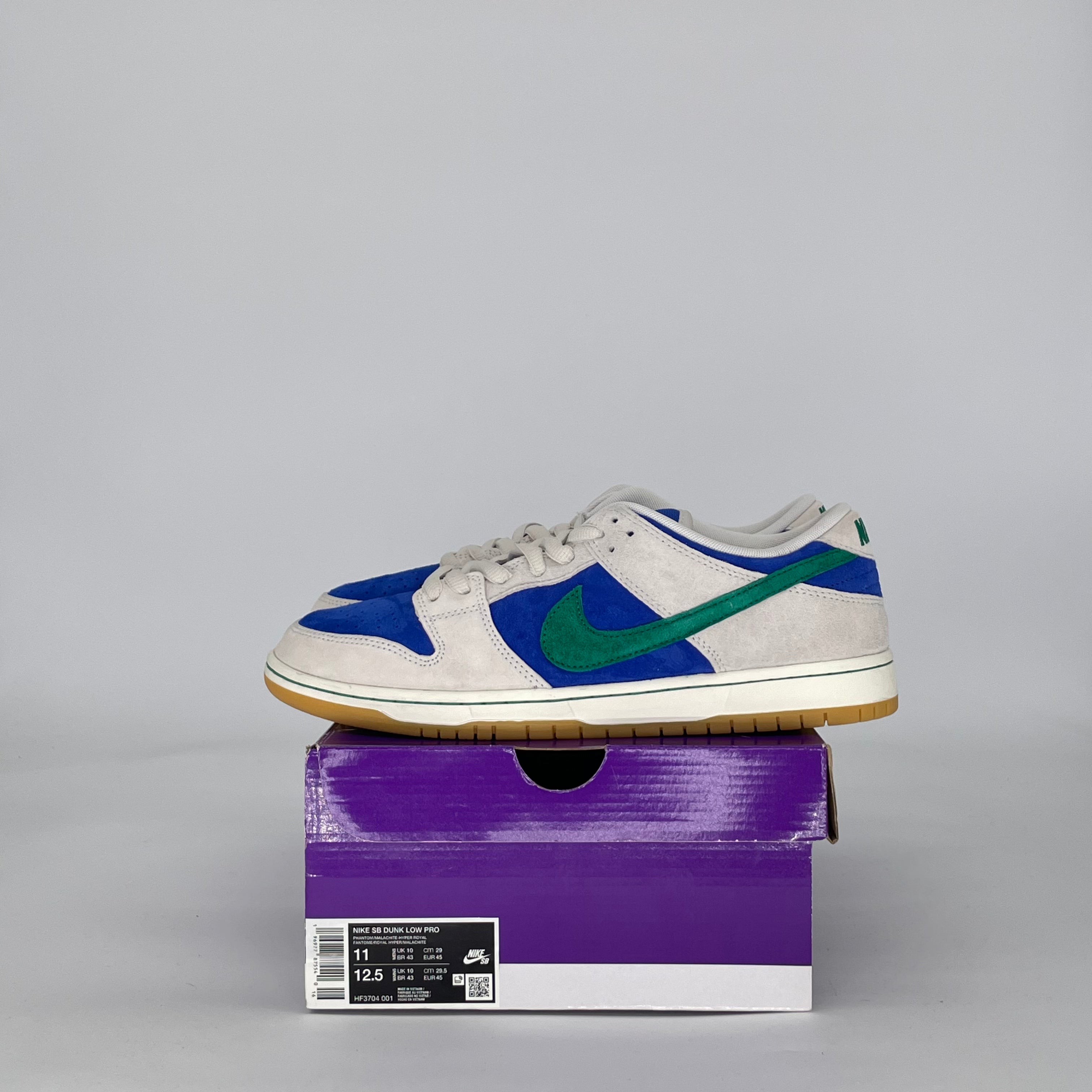 NIKE SB DUNK LOW HYPER ROYAL MALACHITE HF3704-001 SIZE 11/12.5W