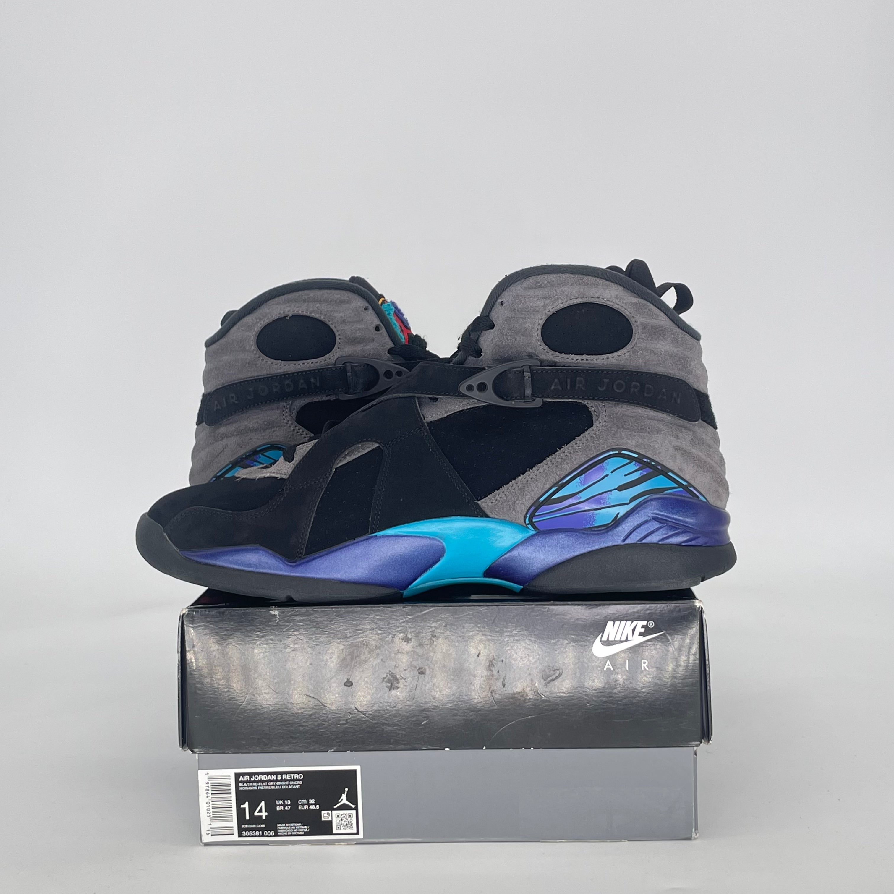 AIR JORDAN 8 AQUA 305381-006 SIZE 14/15.5W