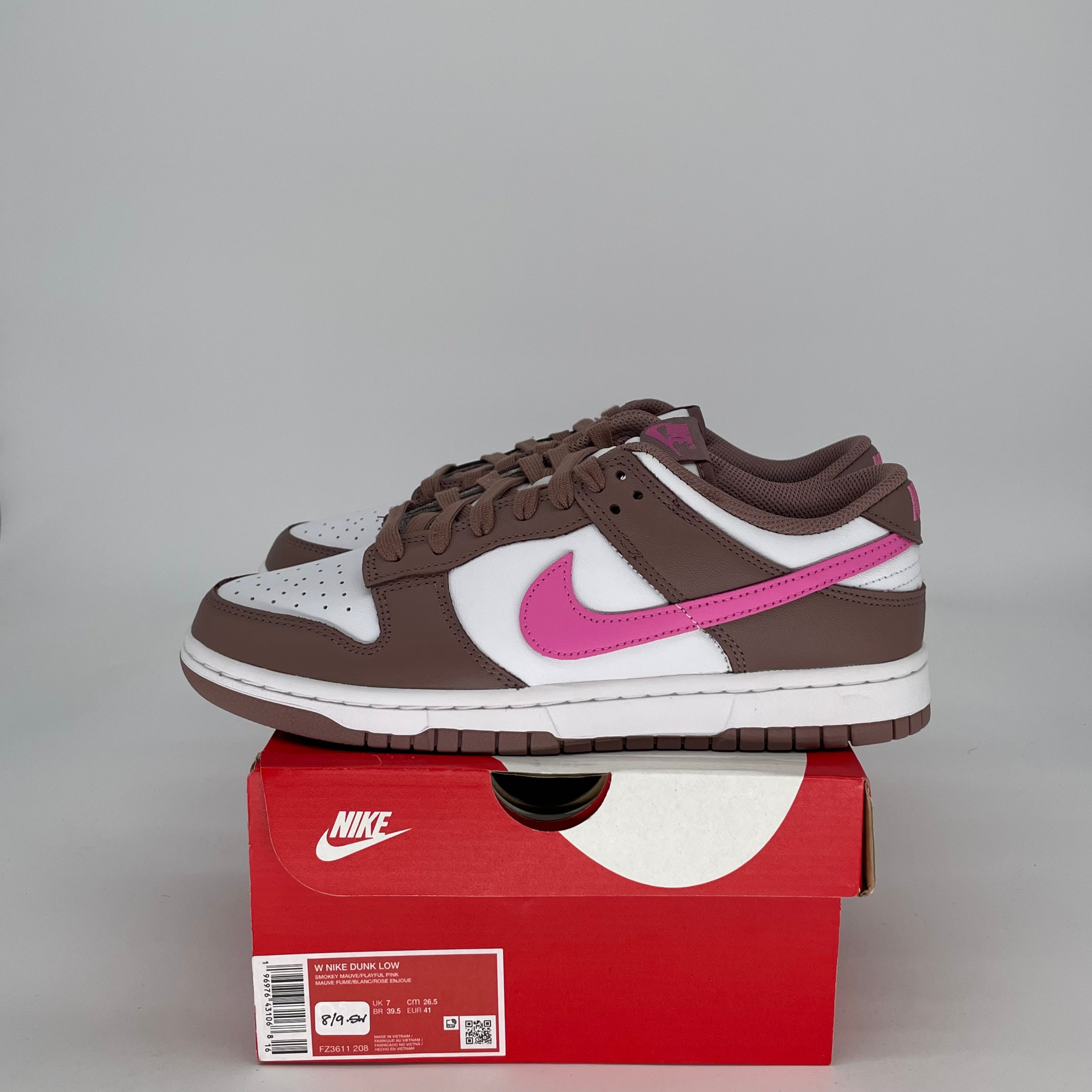 NIKE DUNK LOW SMOKEY MAUVE W FZ3611-208 SIZE 8/9.5W