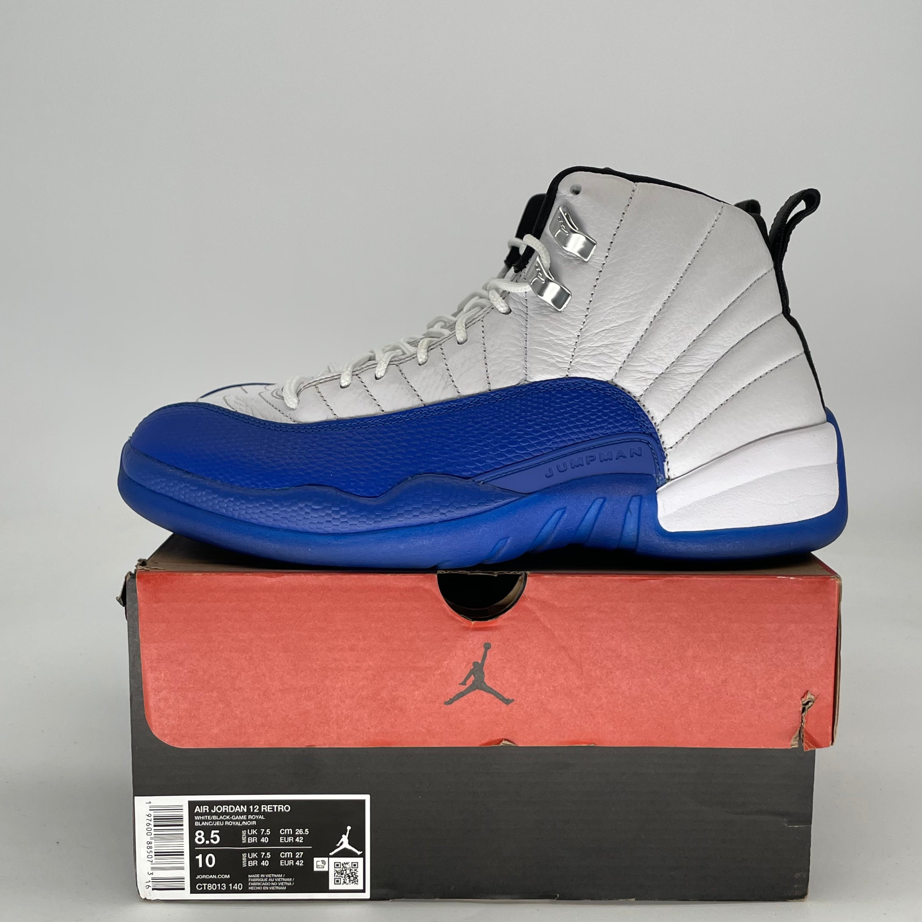 AIR JORDAN 12 BLUEBERRY CT8013-140 SIZE 8.5/10W