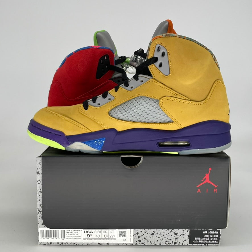 AIR JORDAN 5 WHAT THE CZ5725-700 SIZE 9.5/11W