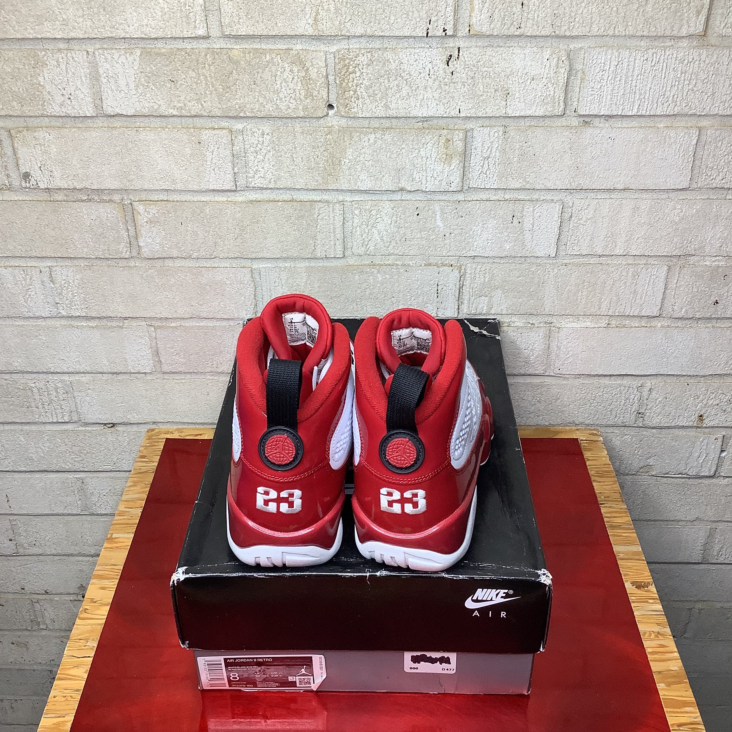 AIR JORDAN 9 GYM RED SIZE 8/9.5W 302370-160