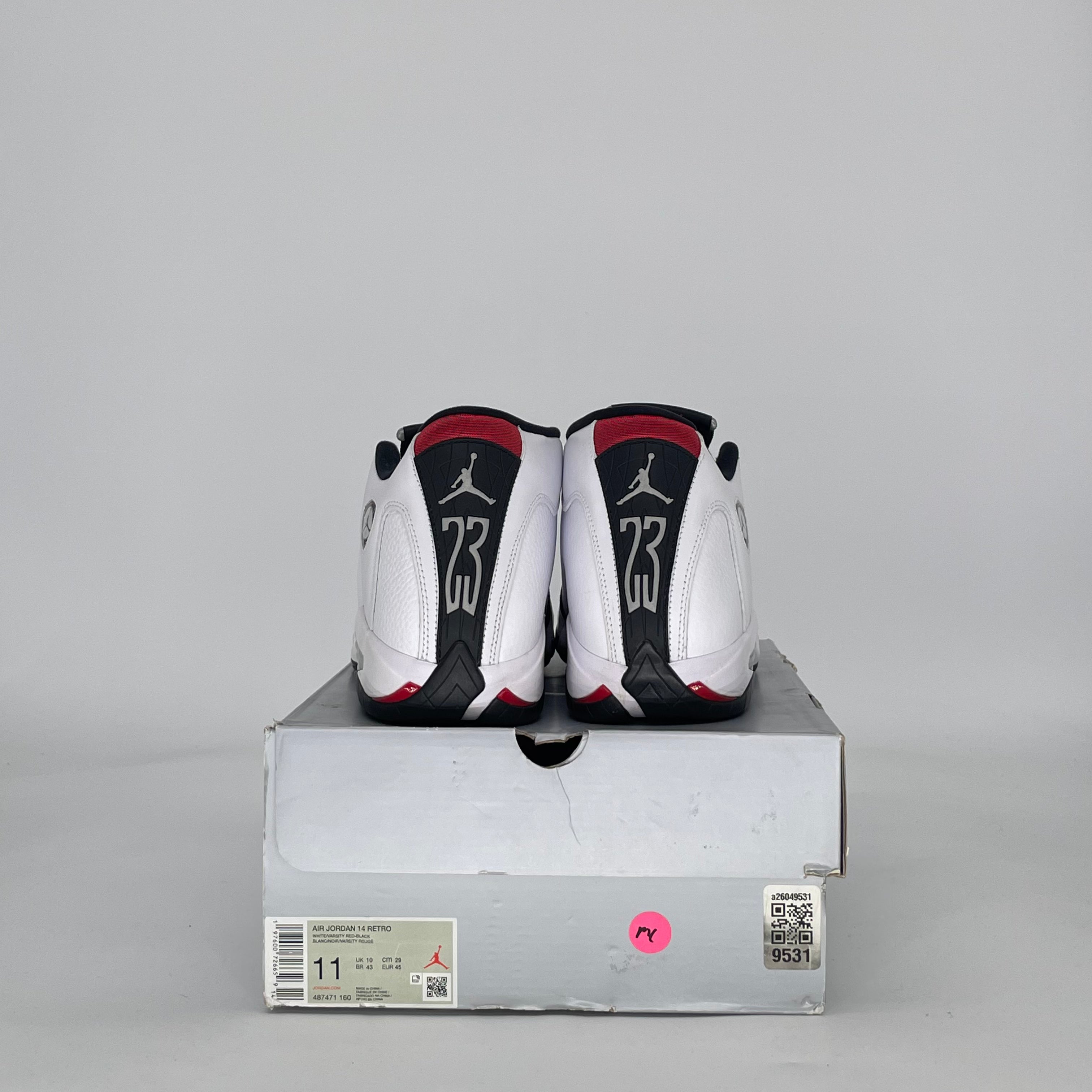 AIR JORDAN 14 BLACK TOE 487471-160 SIZE 11/12.5W