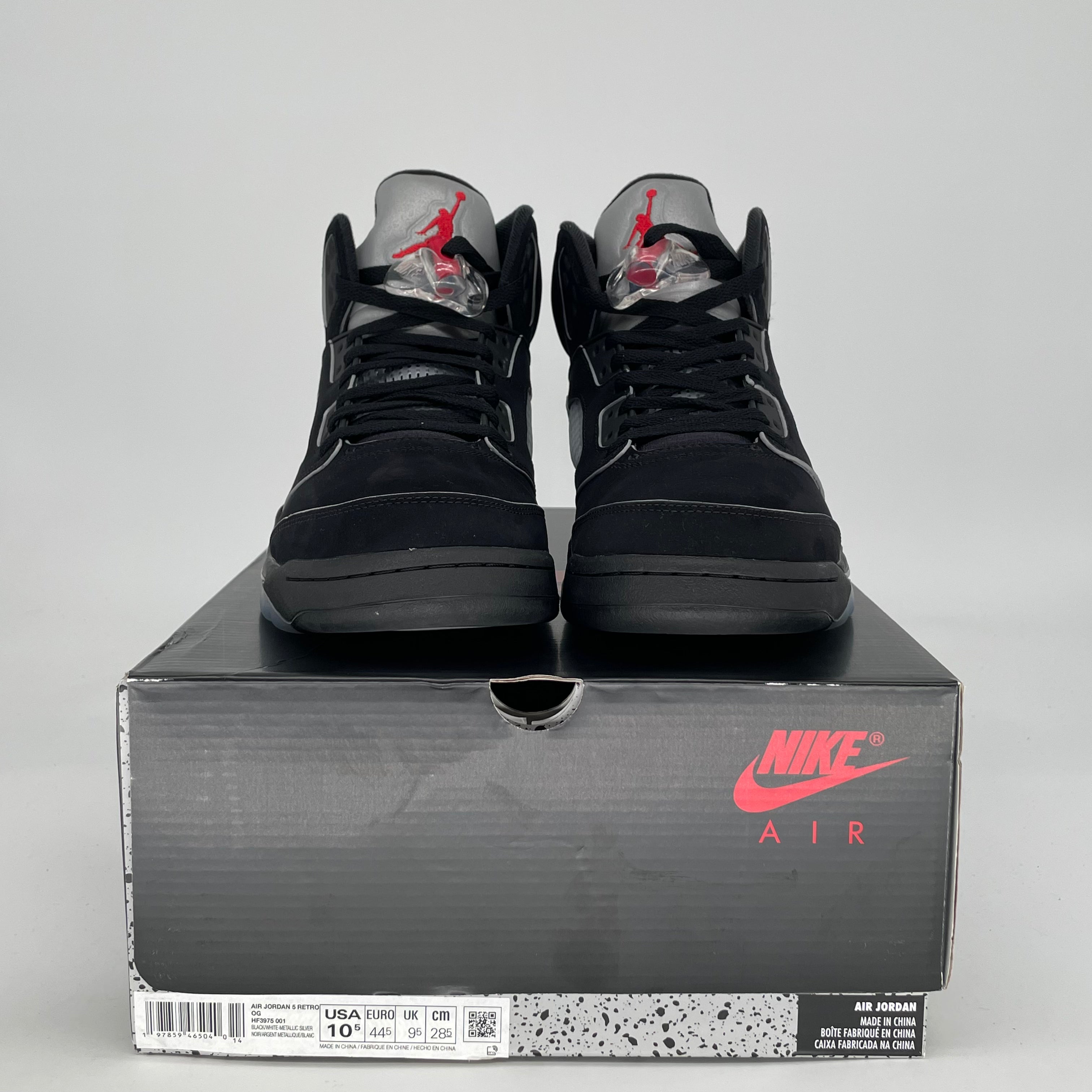 AIR JORDAN 5 BLACK METALLIC REIMAGINED HF3975-001 SIZE 10.5/12W