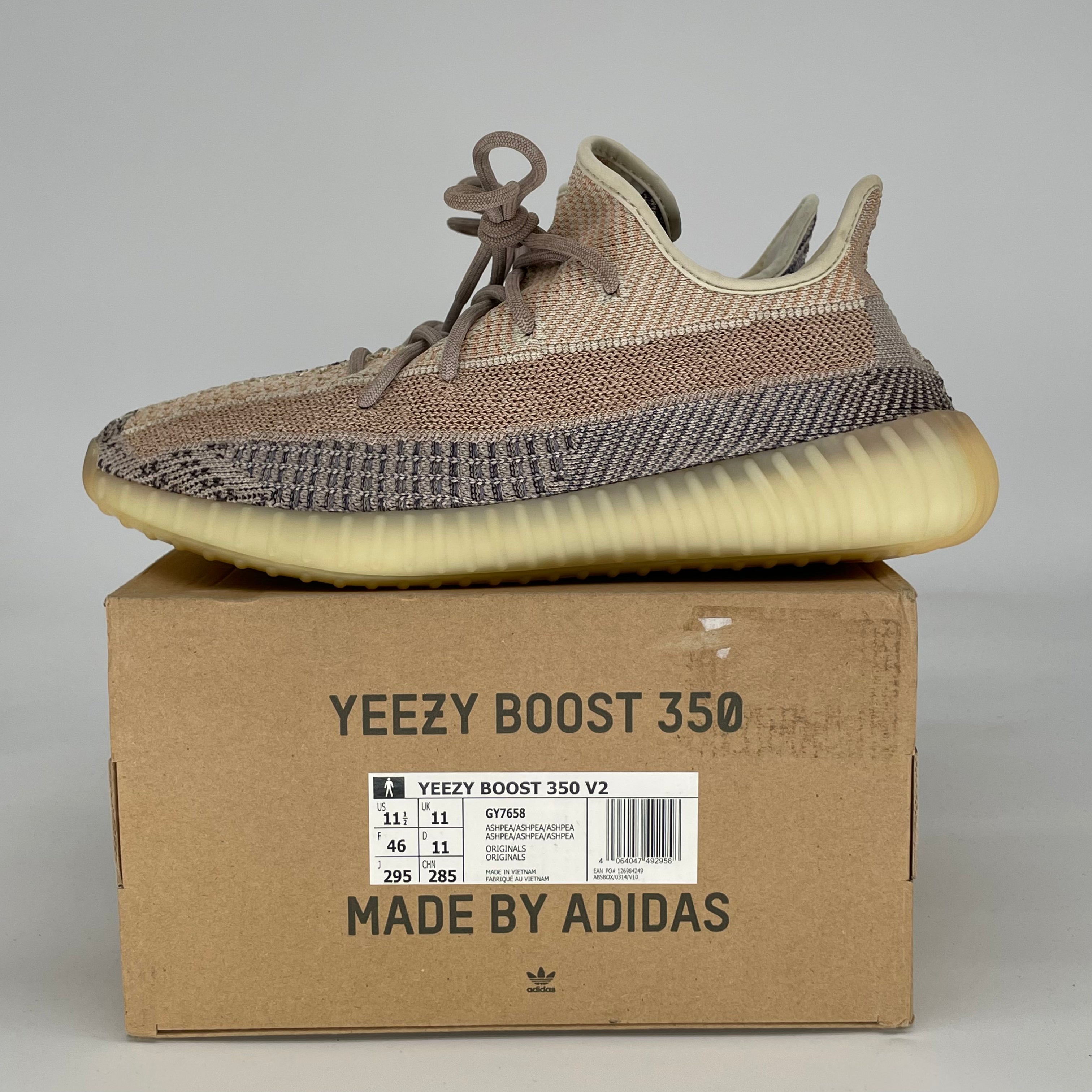 ADIDAS YEEZY 350 V2 ASH PEARL GY7658 SIZE 11.5/13W