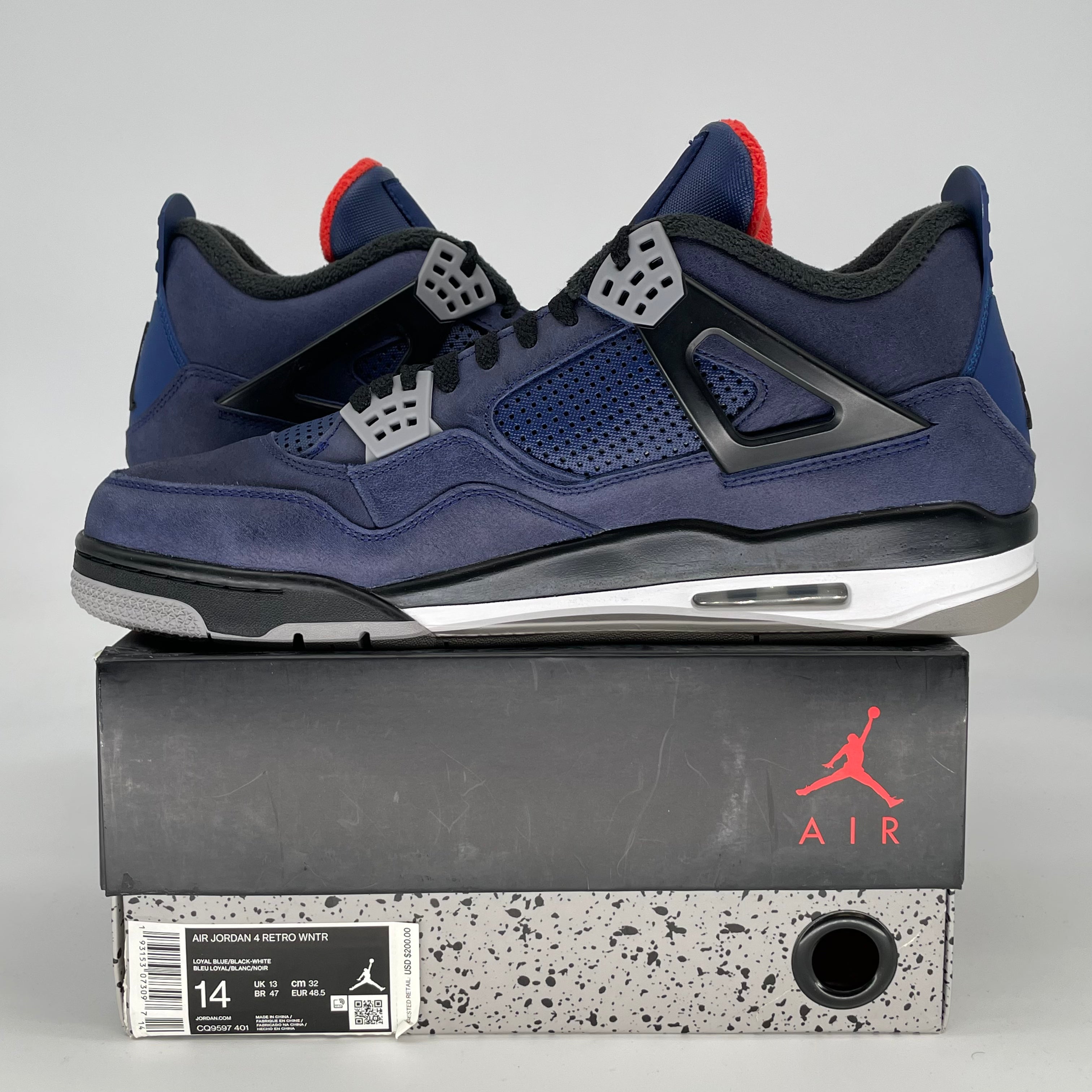 AIR JORDAN 4 WINTERIZED LOYAL BLUE CQ9597-401 SIZE 14/15.5W