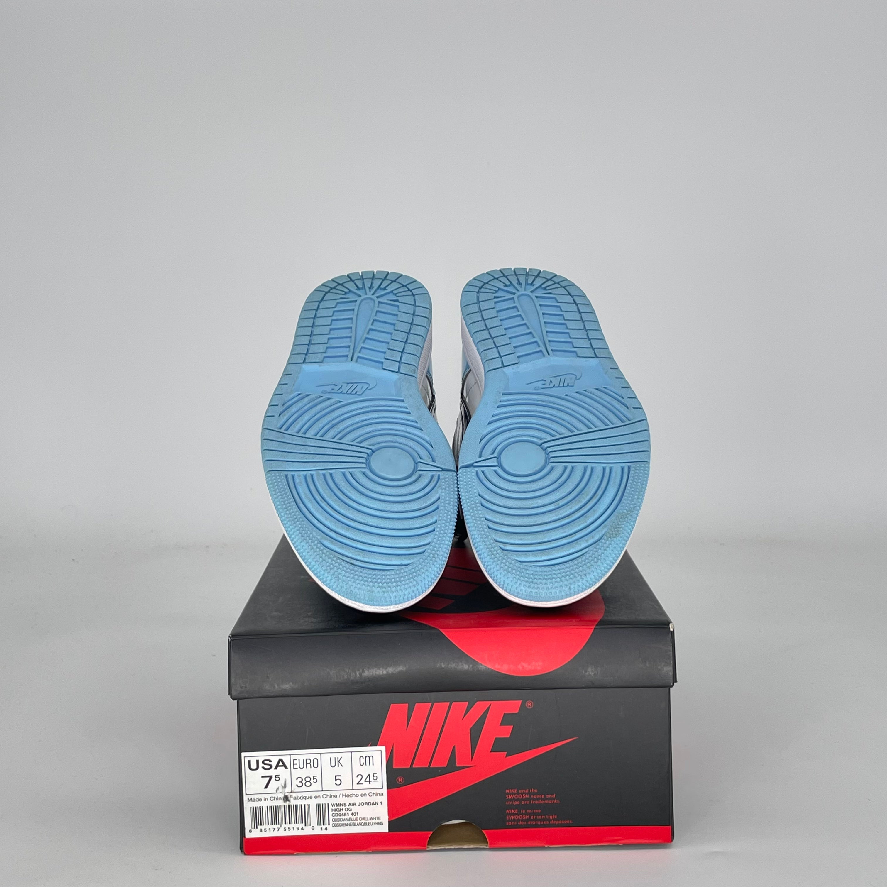 AIR JORDAN 1 UNC PATENT W CD0461-401 SIZE 6/7.5W