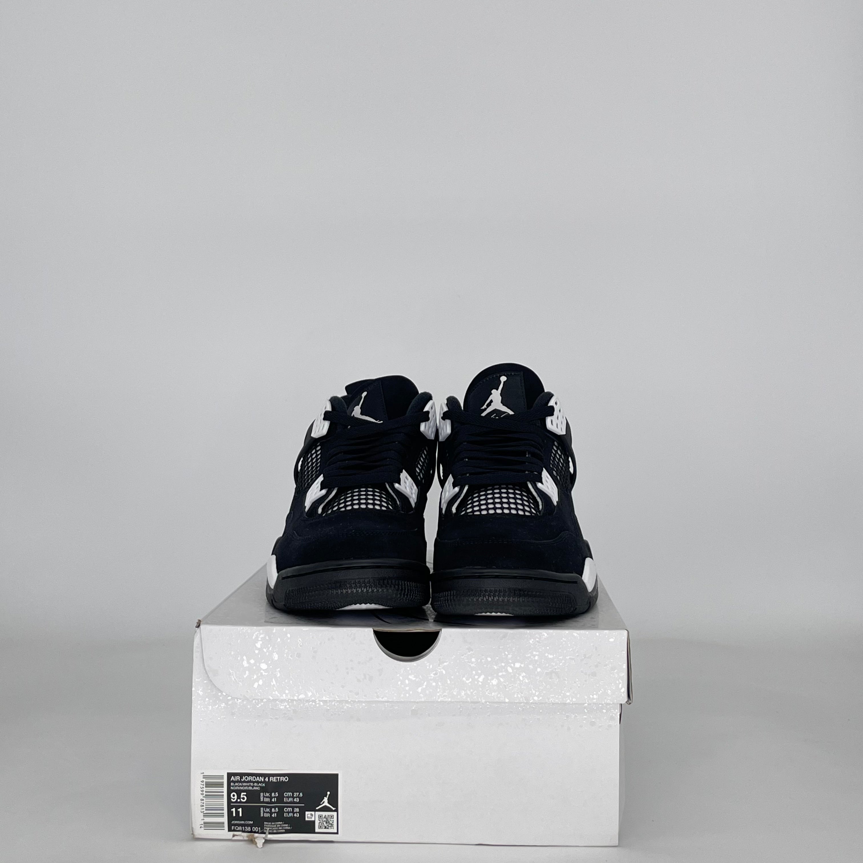 AIR JORDAN 4 WHITE THUNDER FQ8138-001 SIZE 9.5/11W