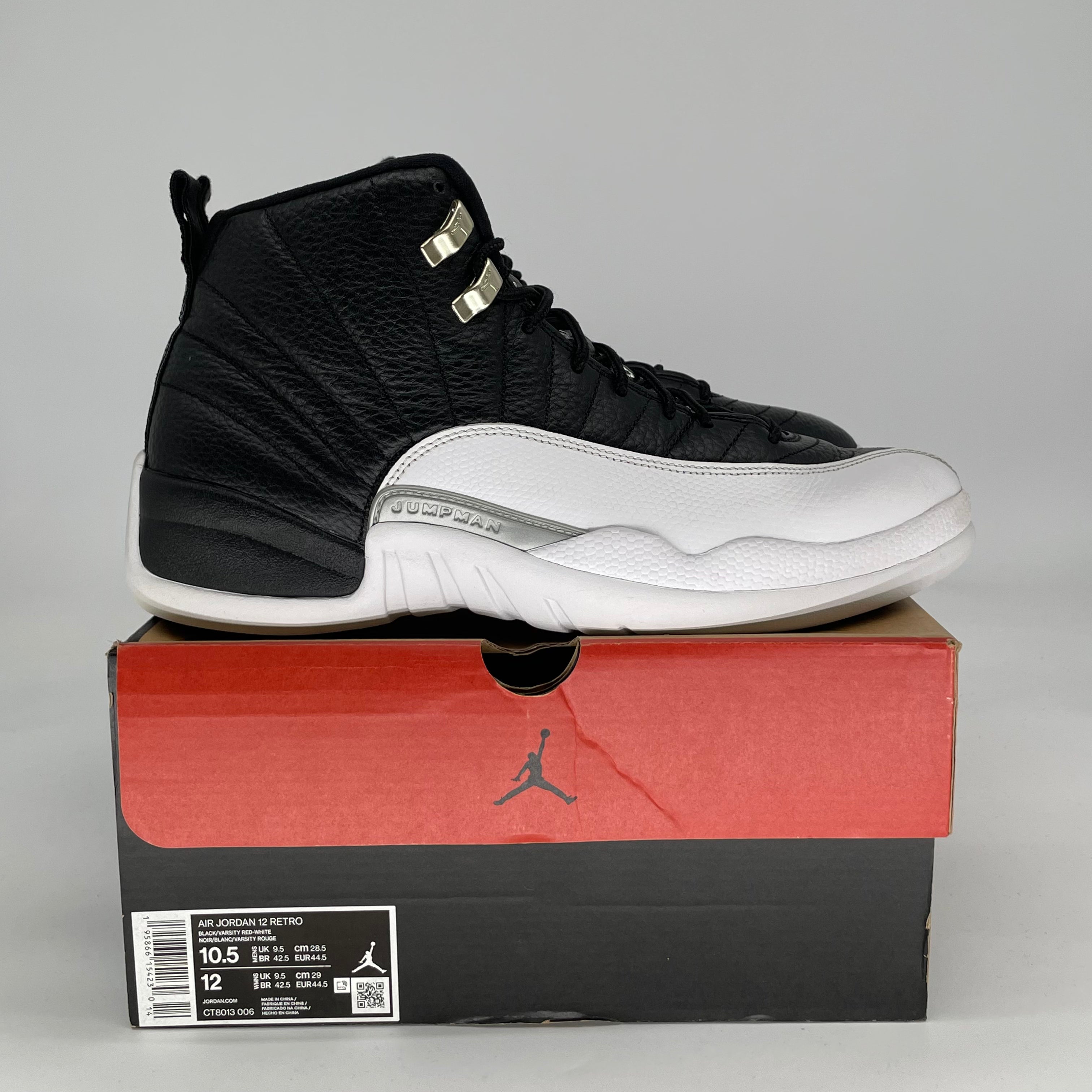 AIR JORDAN 12 PLAYOFFS CT8013-006 SIZE 10.5/12W