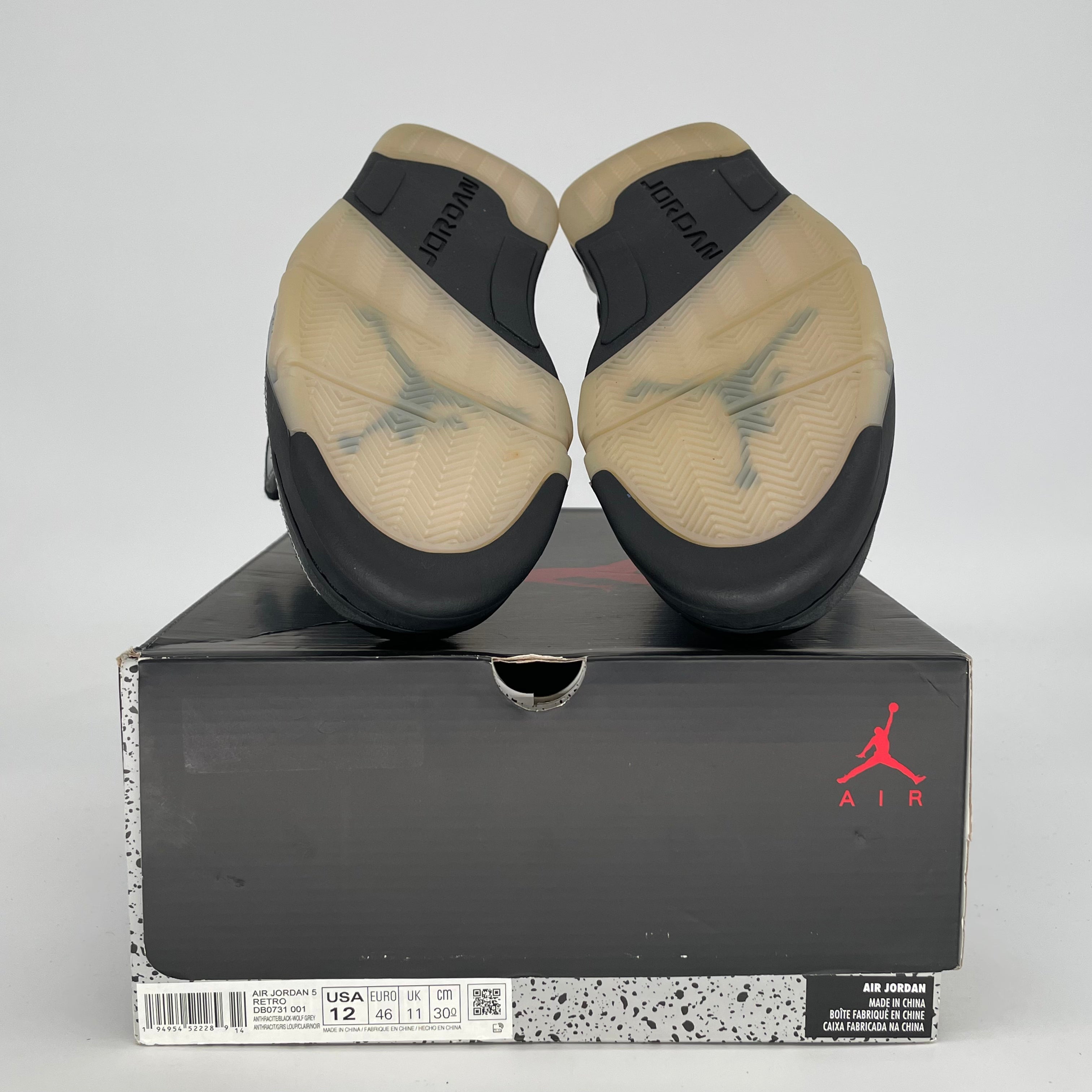 AIR JORDAN 5 ANTHRACITE DB0731-001 SIZE 12/13.5W