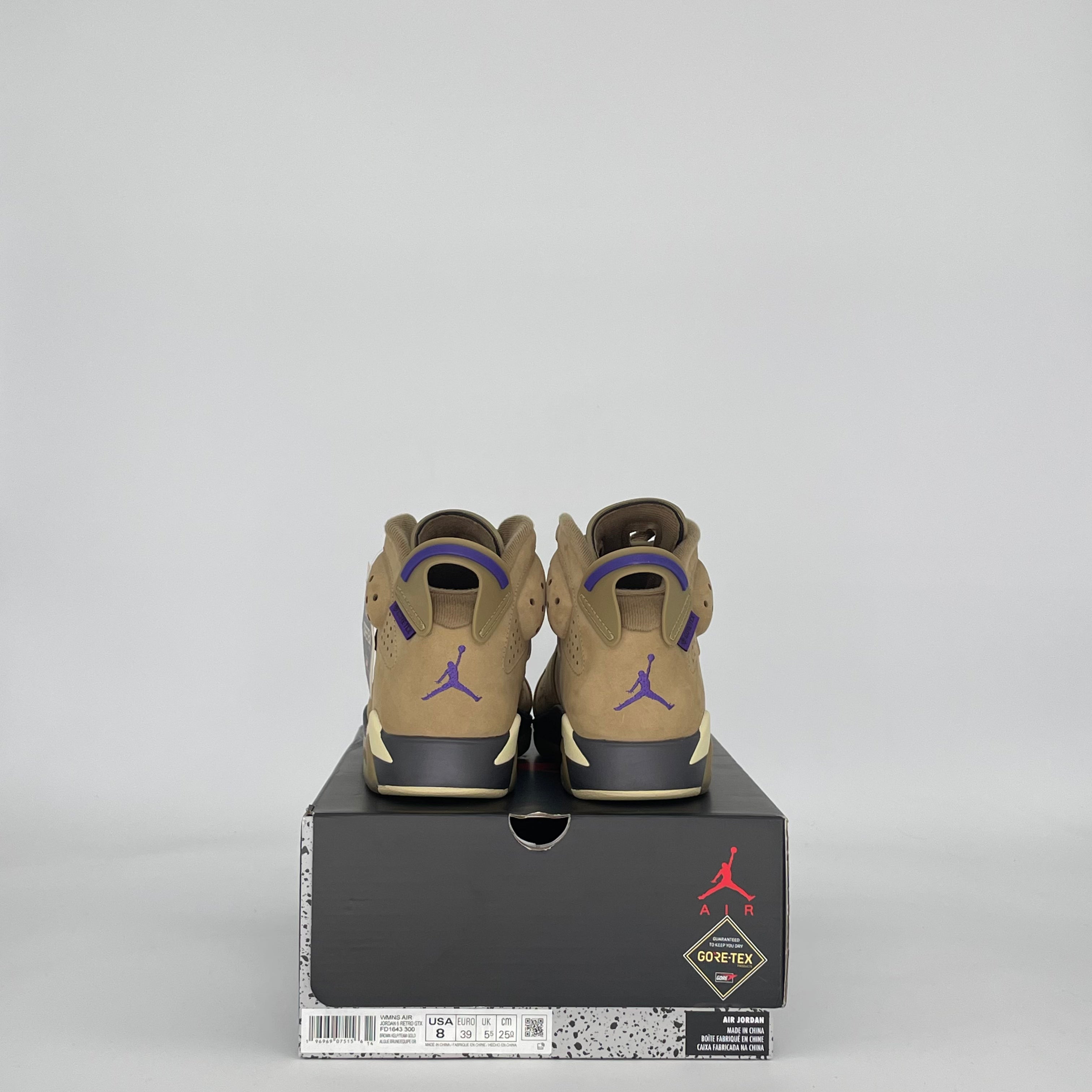 AIR JORDAN 6 GORE-TEX BROWN KELP FD1643-300 SIZE 6.5/8W