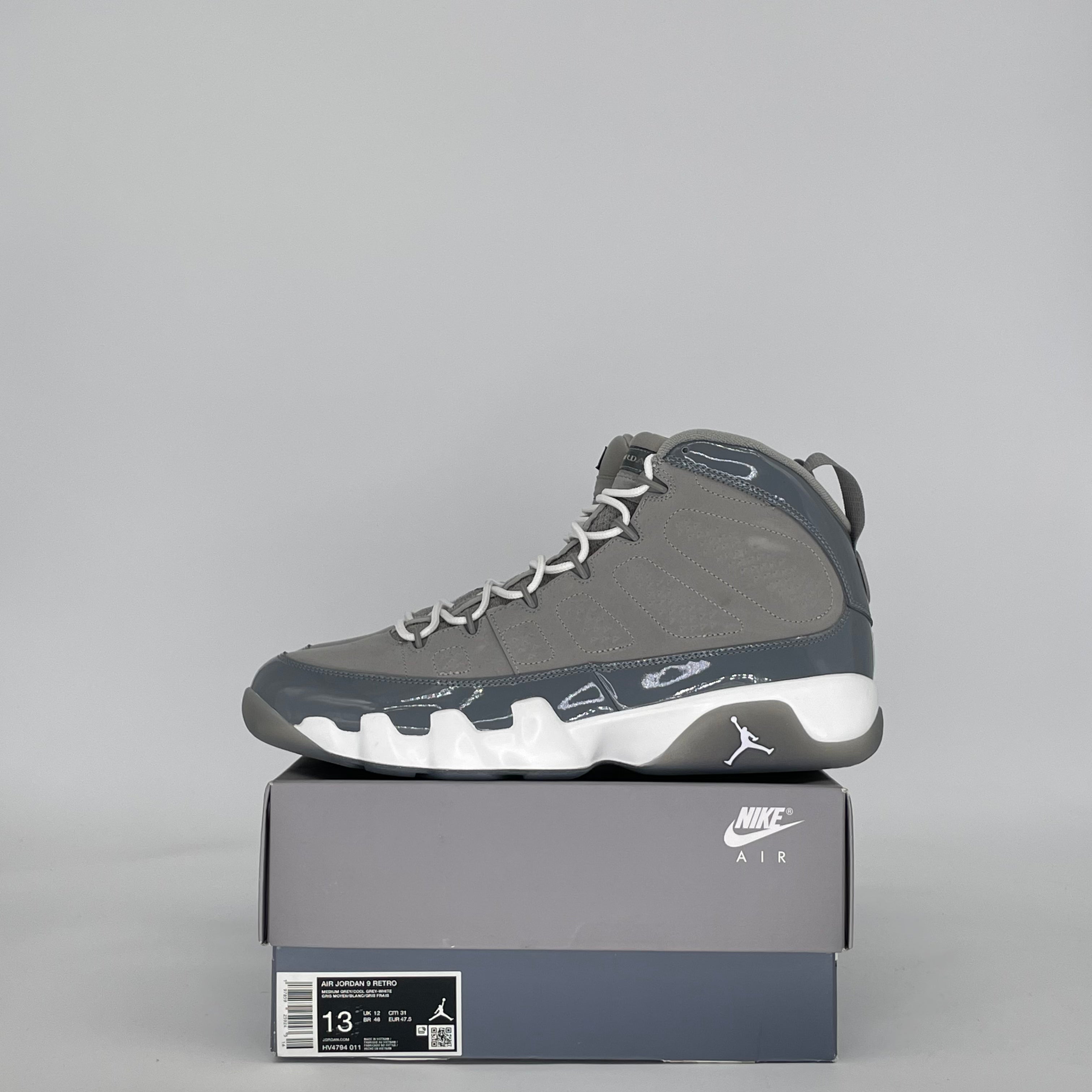 AIR JORDAN 9 COOL GREY HV4794-011 SIZE 13/14.5W