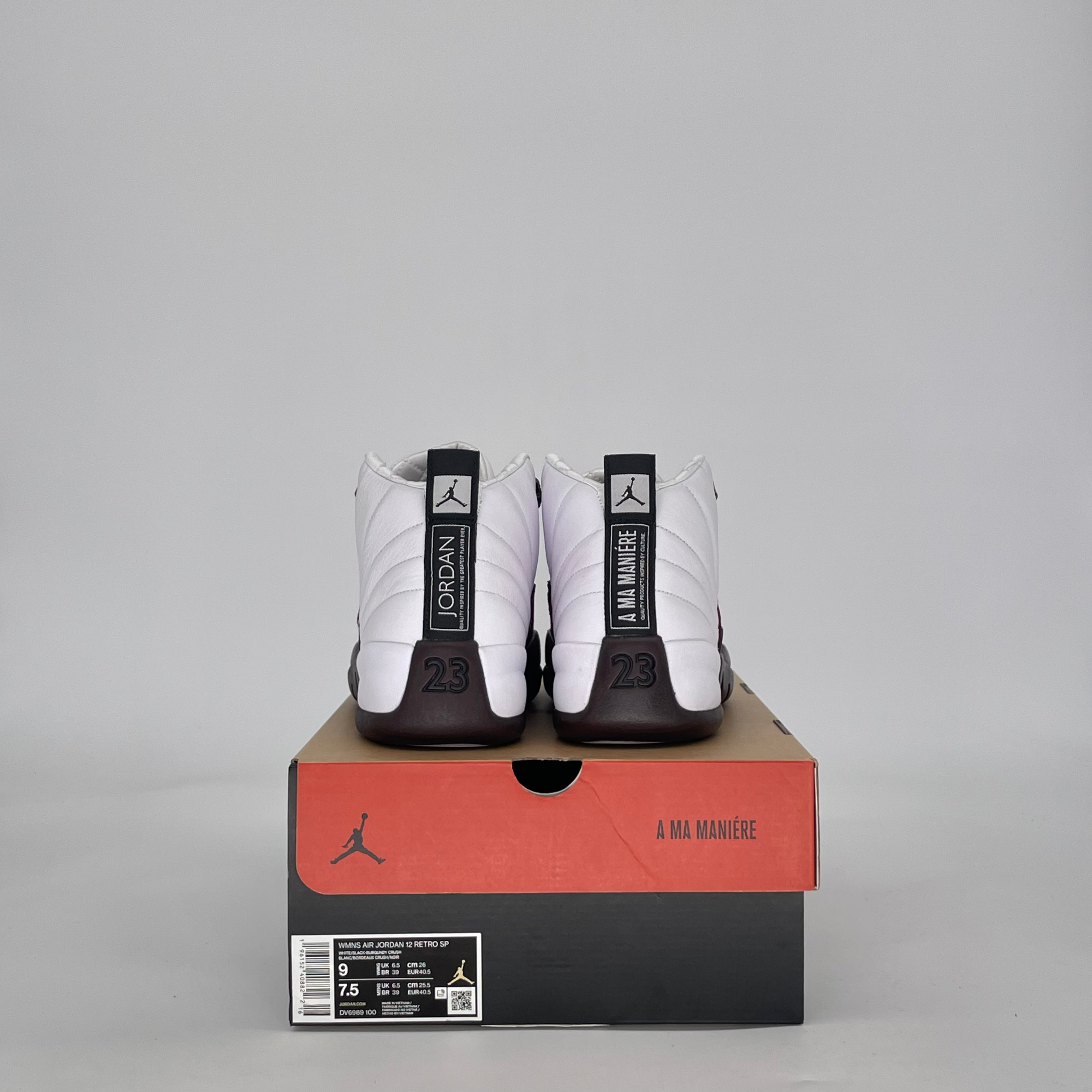 AIR JORDAN 12 A MA MANIERE WHITE DV6989-100 SIZE 7.5/9W MENS