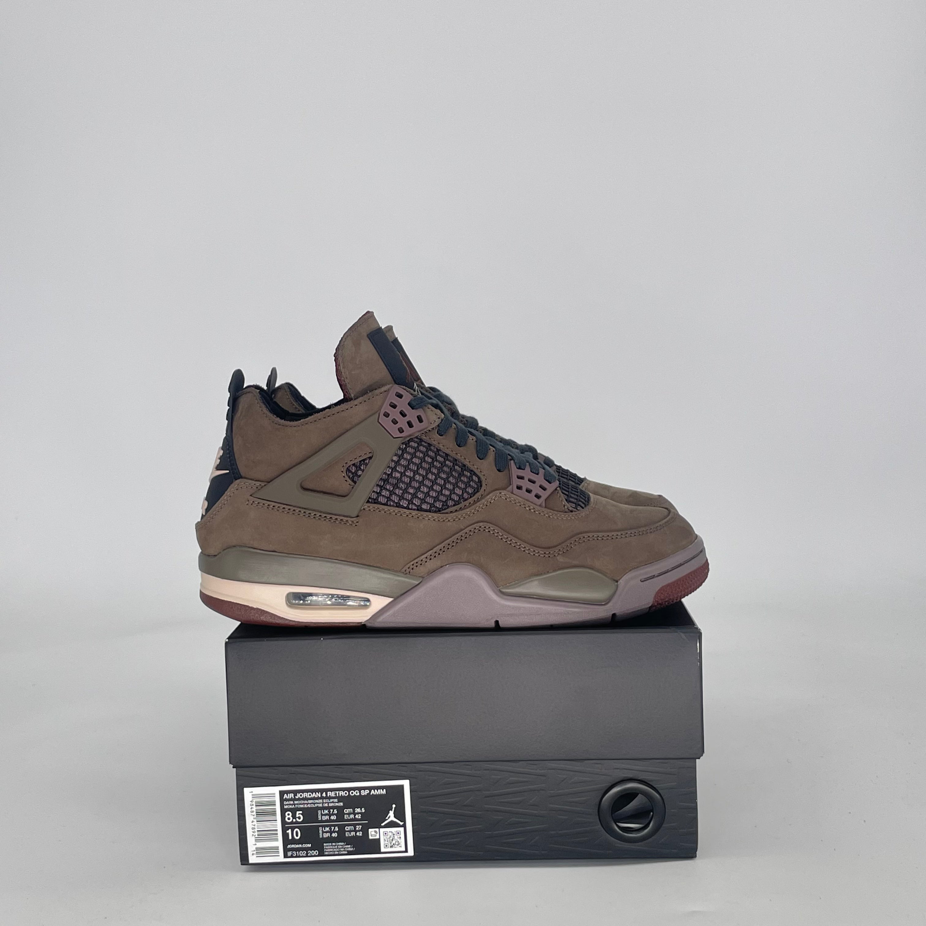 AIR JORDAN 4 A MA MANIERE DARK MOCHA IF3102-200 SIZE 8.5/10W