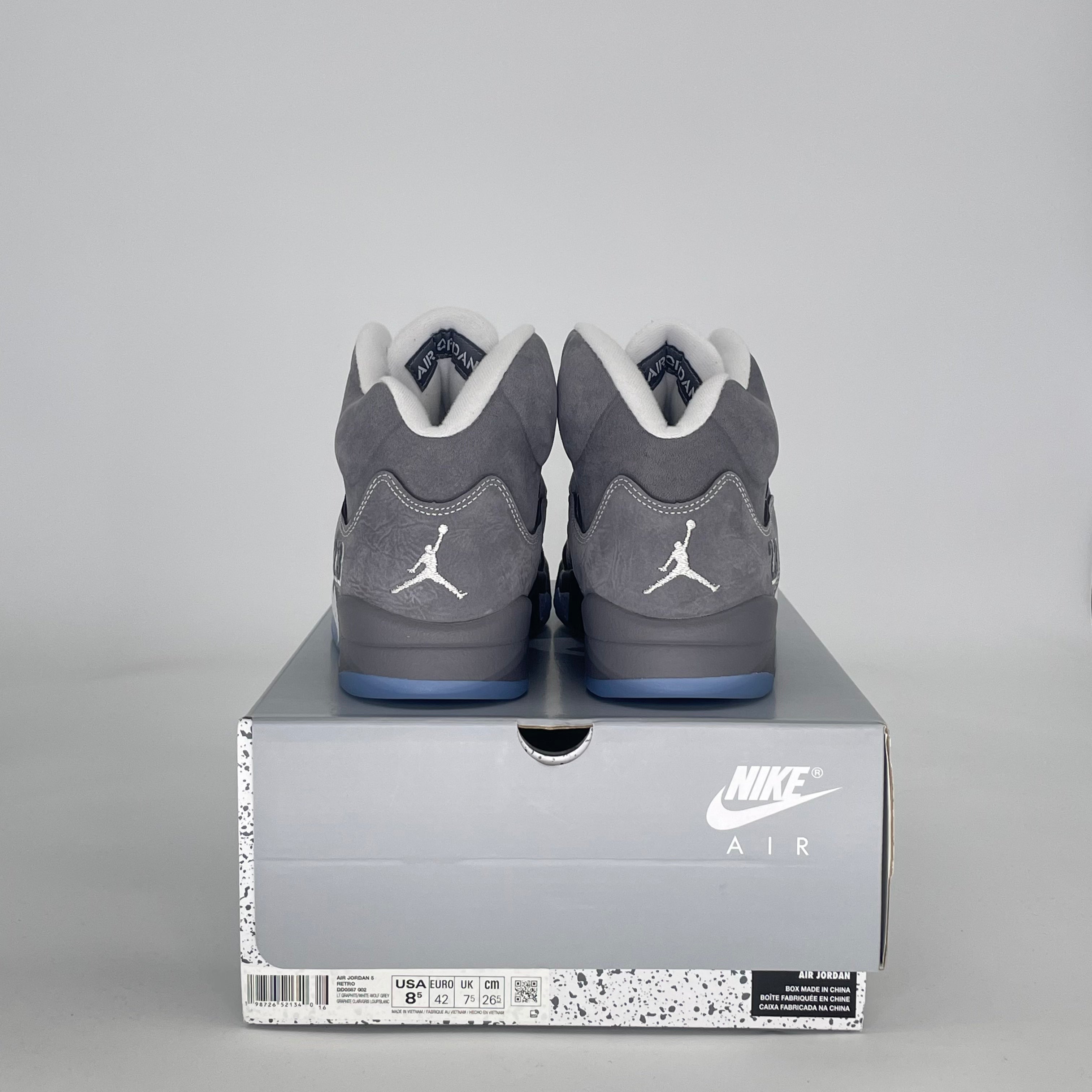 AIR JORDAN 5 WOLF GREY DD0587-002 SIZE 8.5/10W