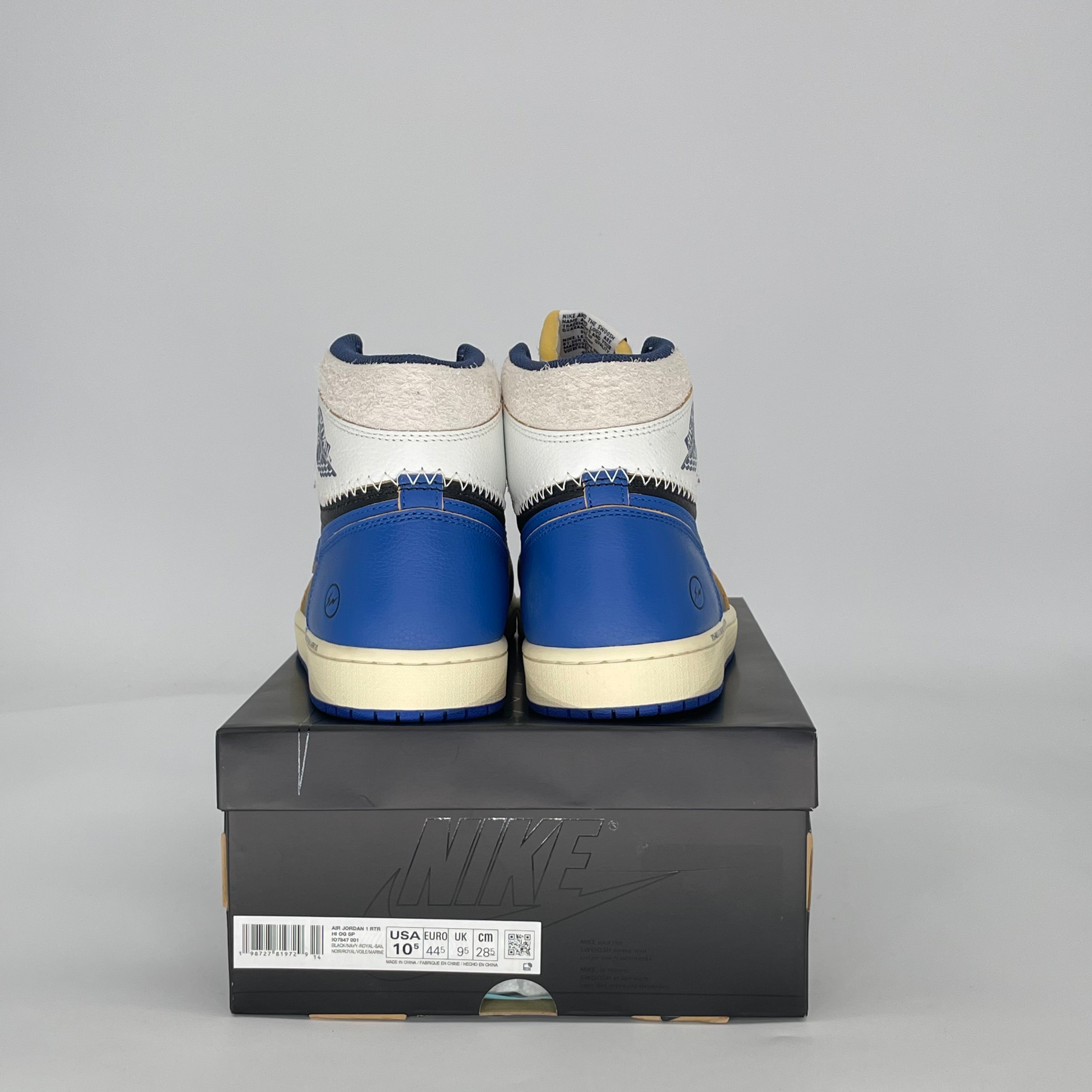 AIR JORDAN 1 HIGH FRAGMENT X UNION LA SPORT ROYAL I07847-001 SIZE 10.5/12W