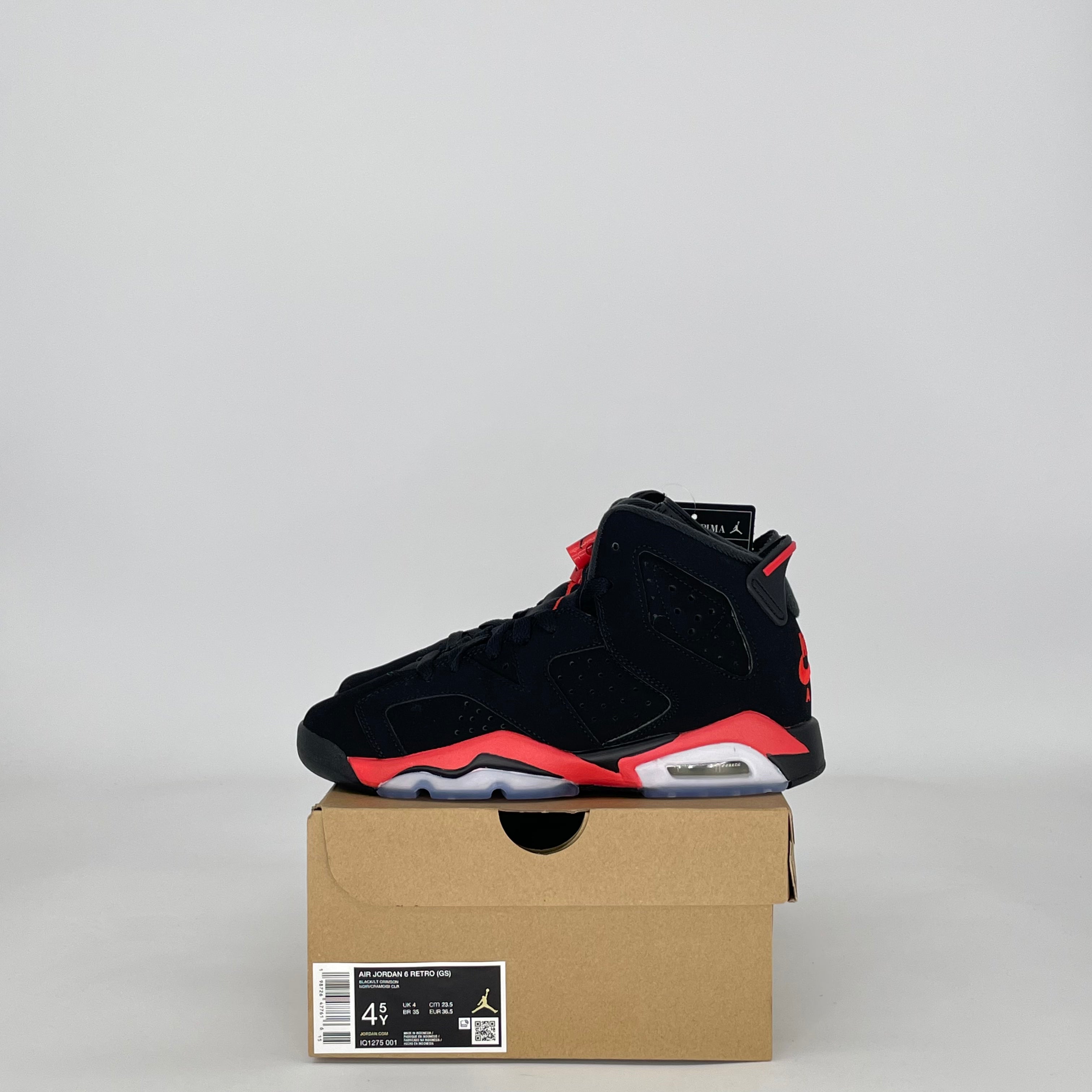 AIR JORDAN 6 INFRARED SALESMAN IQ1275-001 SIZE 4.5/6W GS