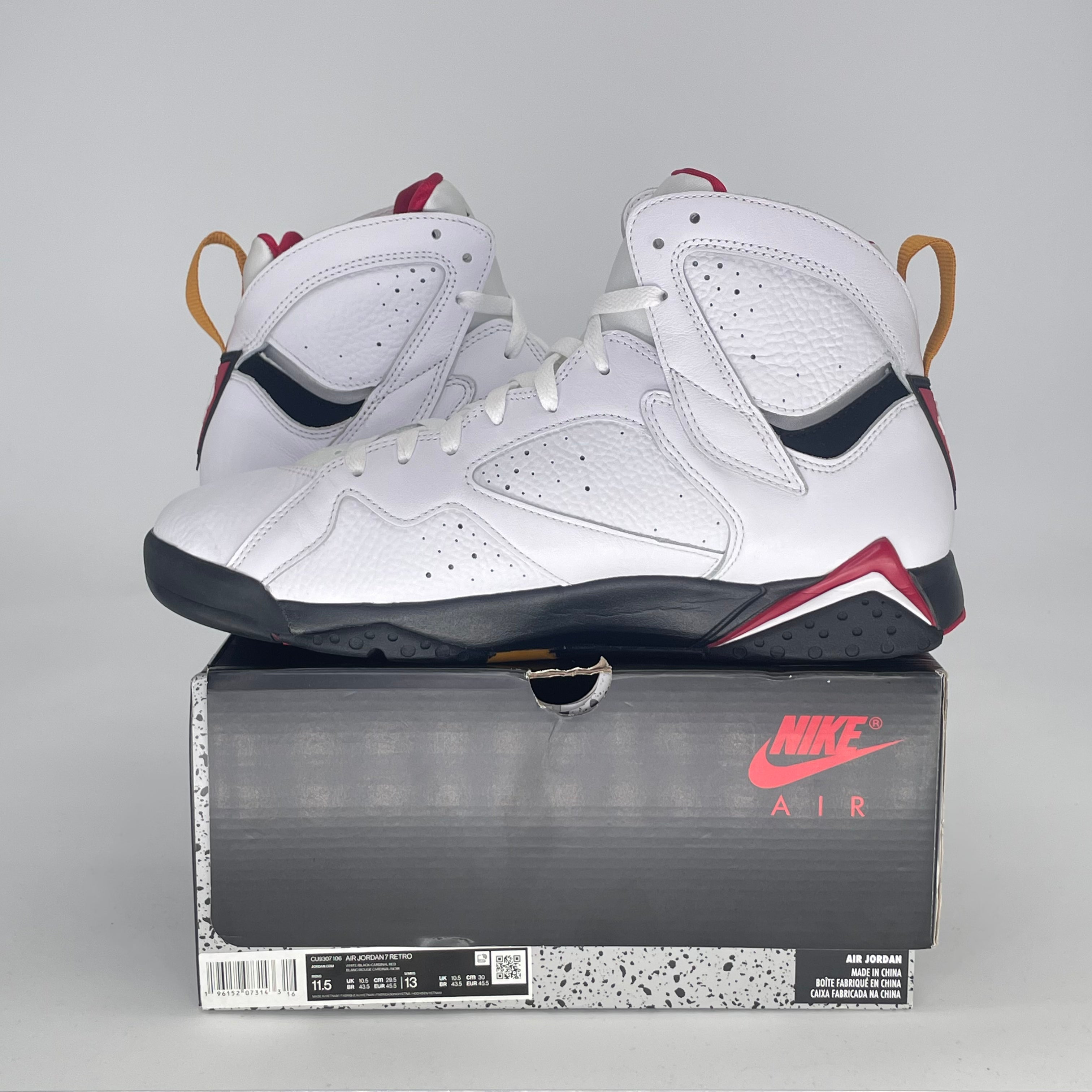 AIR JORDAN 7 CARDINAL (2022) CU9307-106 SIZE 11.5/13W