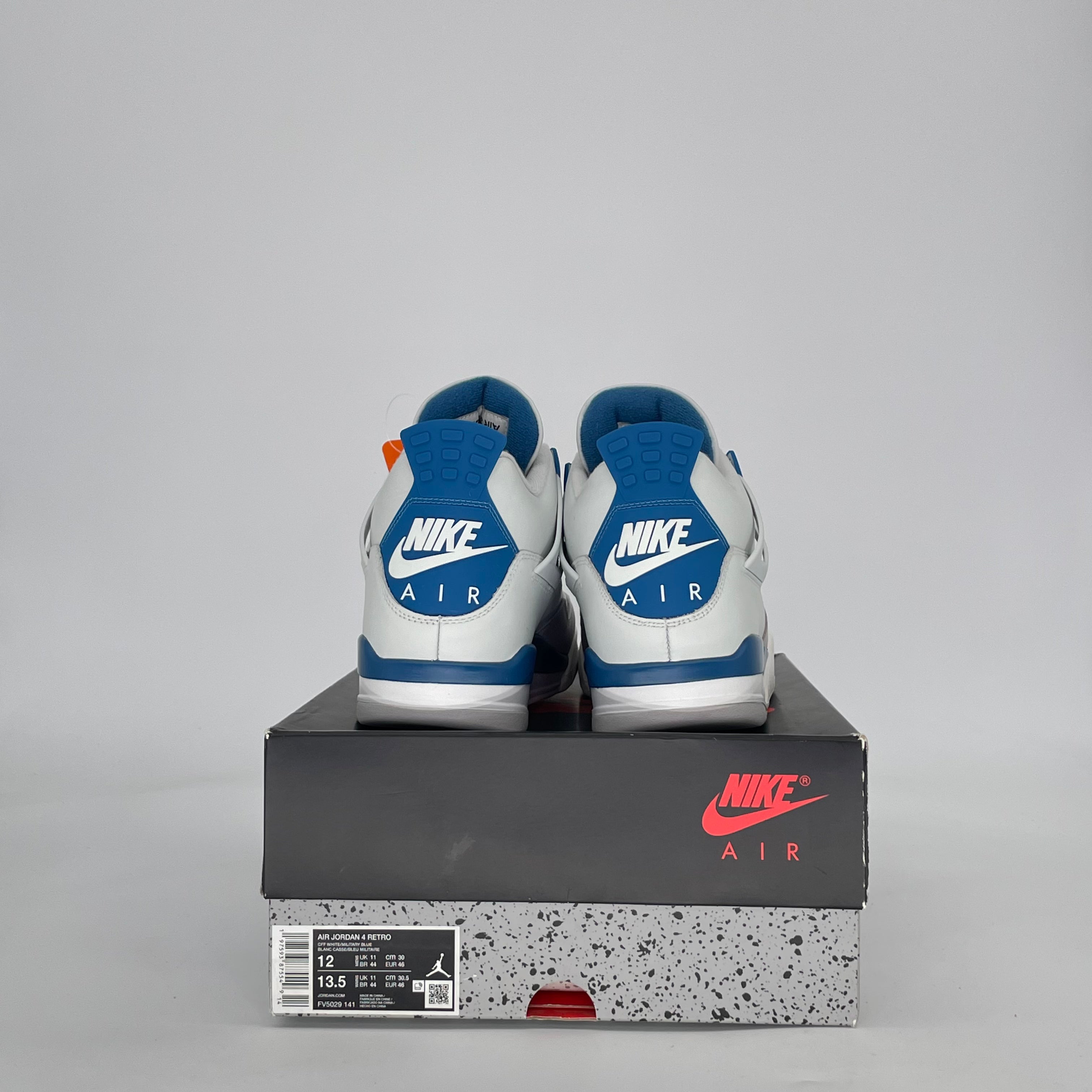 AIR JORDAN 4 MILITARY BLUE FV5029-141 SIZE 12/13.5W