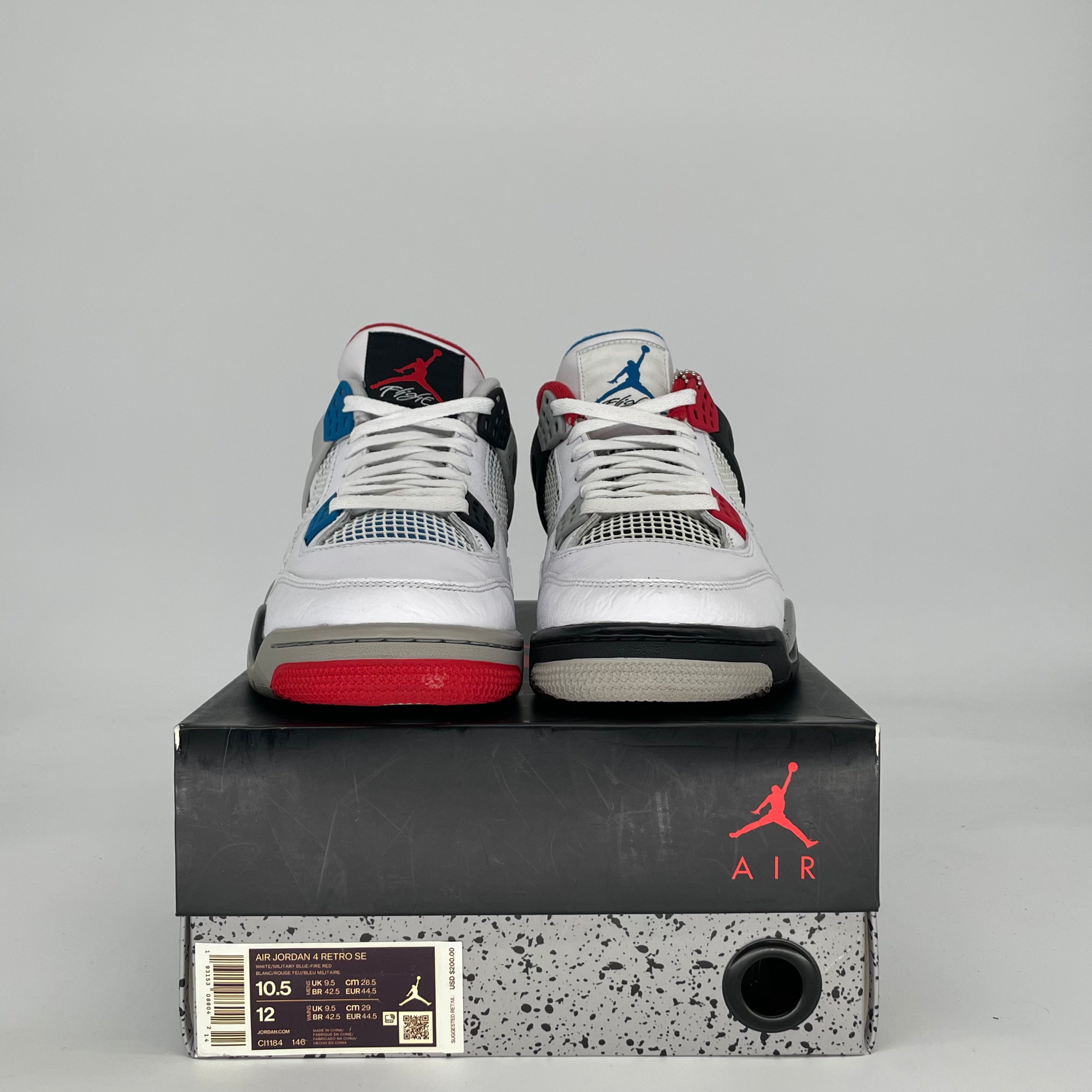 AIR JORDAN 4 WHAT THE CI1184-146 SIZE 10.5/12W