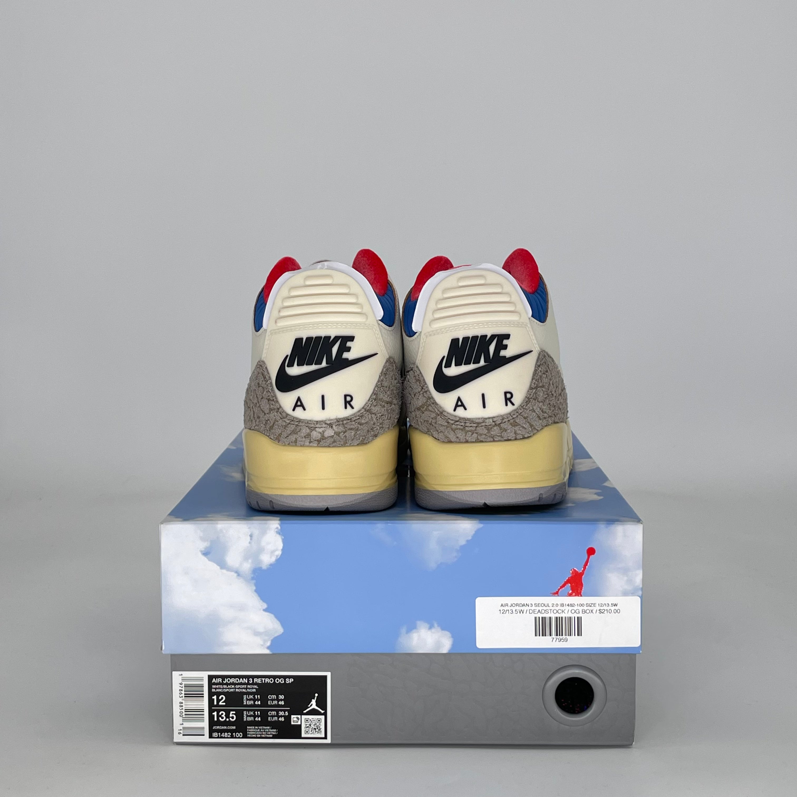 AIR JORDAN 3 SEOUL 2.0 IB1482-100 SIZE 12/13.5W