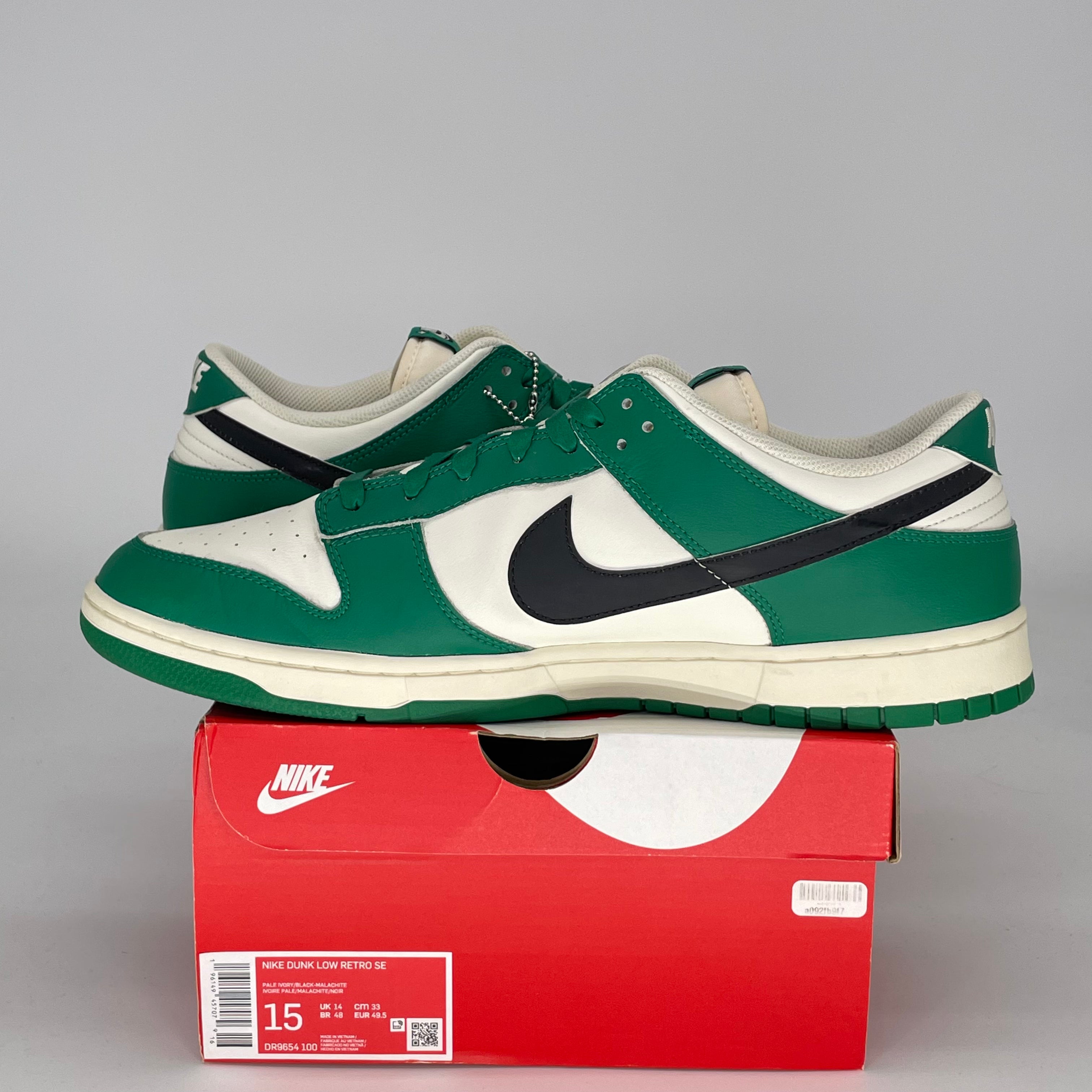 NIKE DUNK LOW LOTTERY PACK MALACHITE GREEN DR9654-100 SIZE 15/16.5W