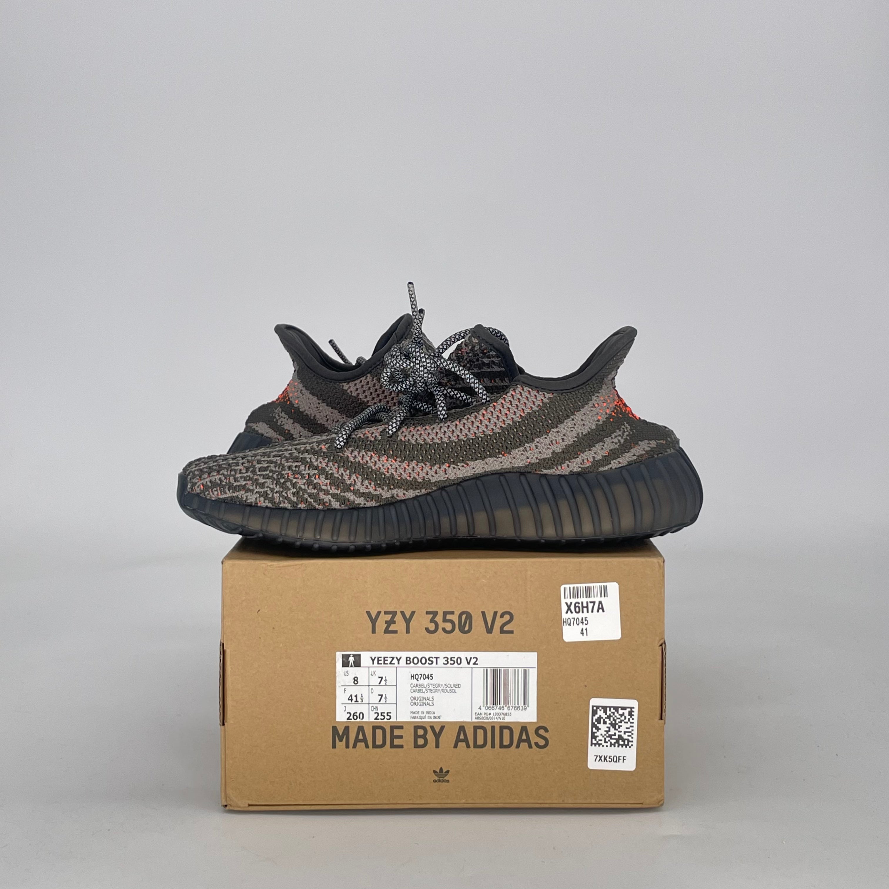 ADIDAS YEEZY BOOST 350 V2 CARBON BELUGA HQ7045 SIZE 8/9.5W
